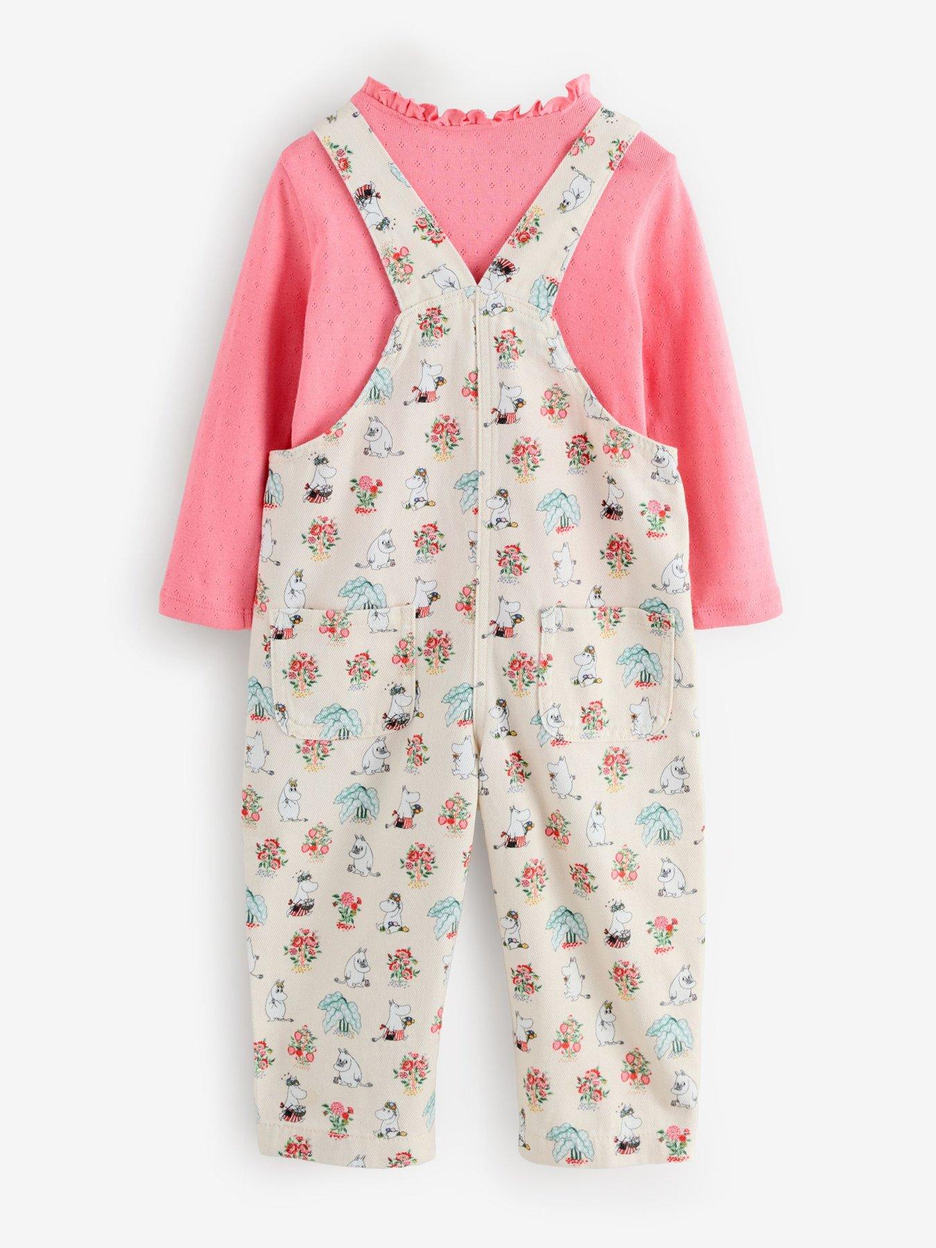  image of cath-kidston-younger-girls-moomin-printed-dungarees-pink
