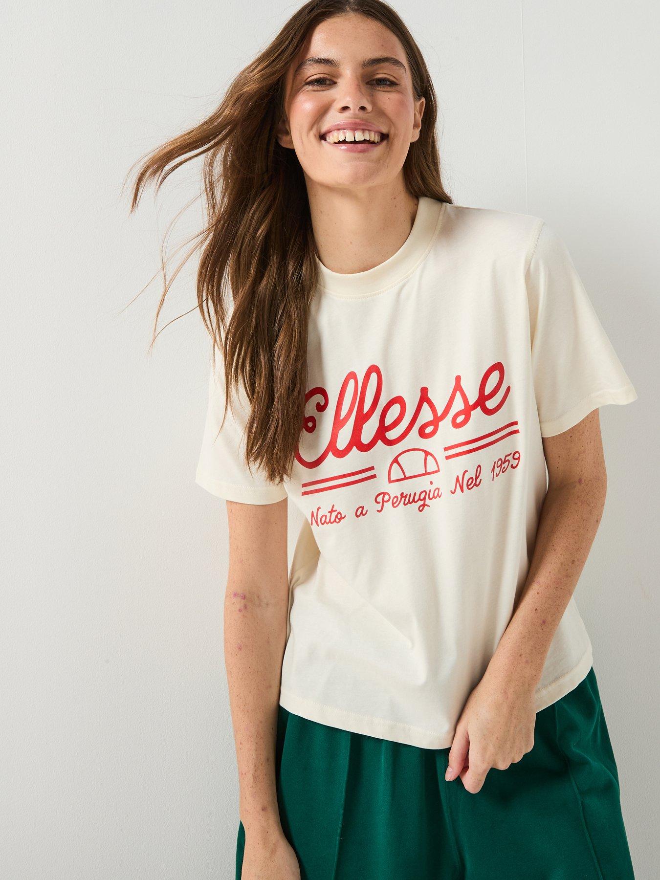  image of ellesse-womens-lanse-t--shirt-off-nbspwhite