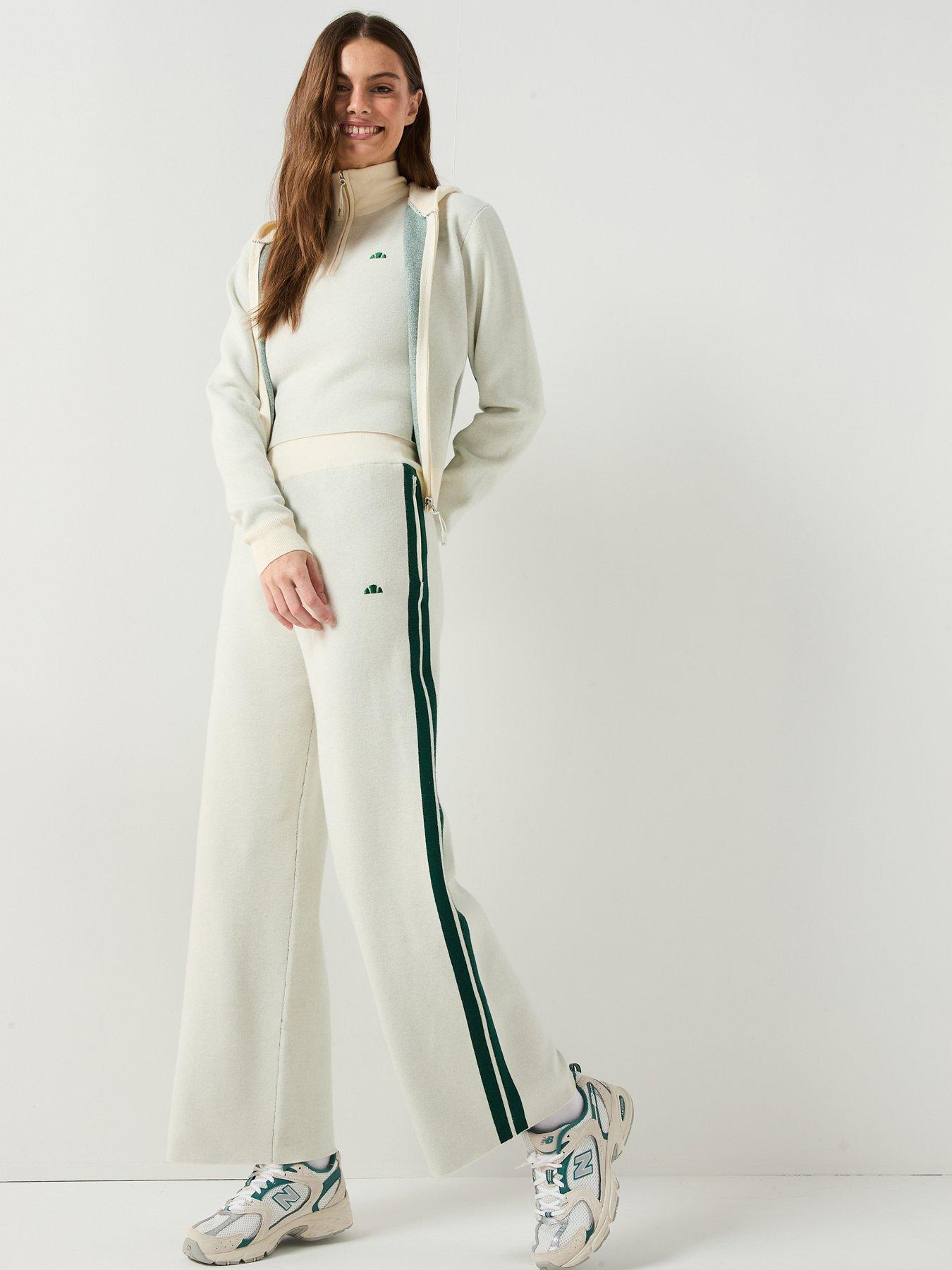  image of ellesse-womens-surista-knitted-14-zip-top-off-white