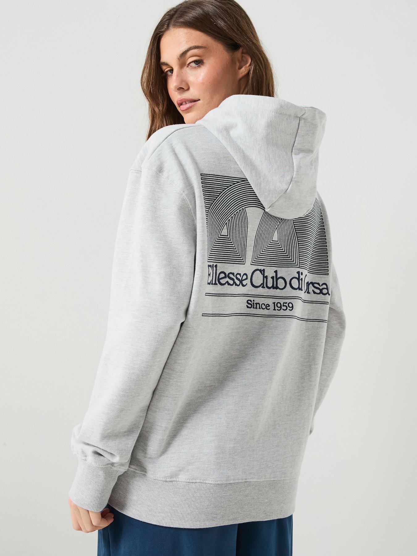  image of ellesse-womens-club-di-corsa-hoodie-light-grey