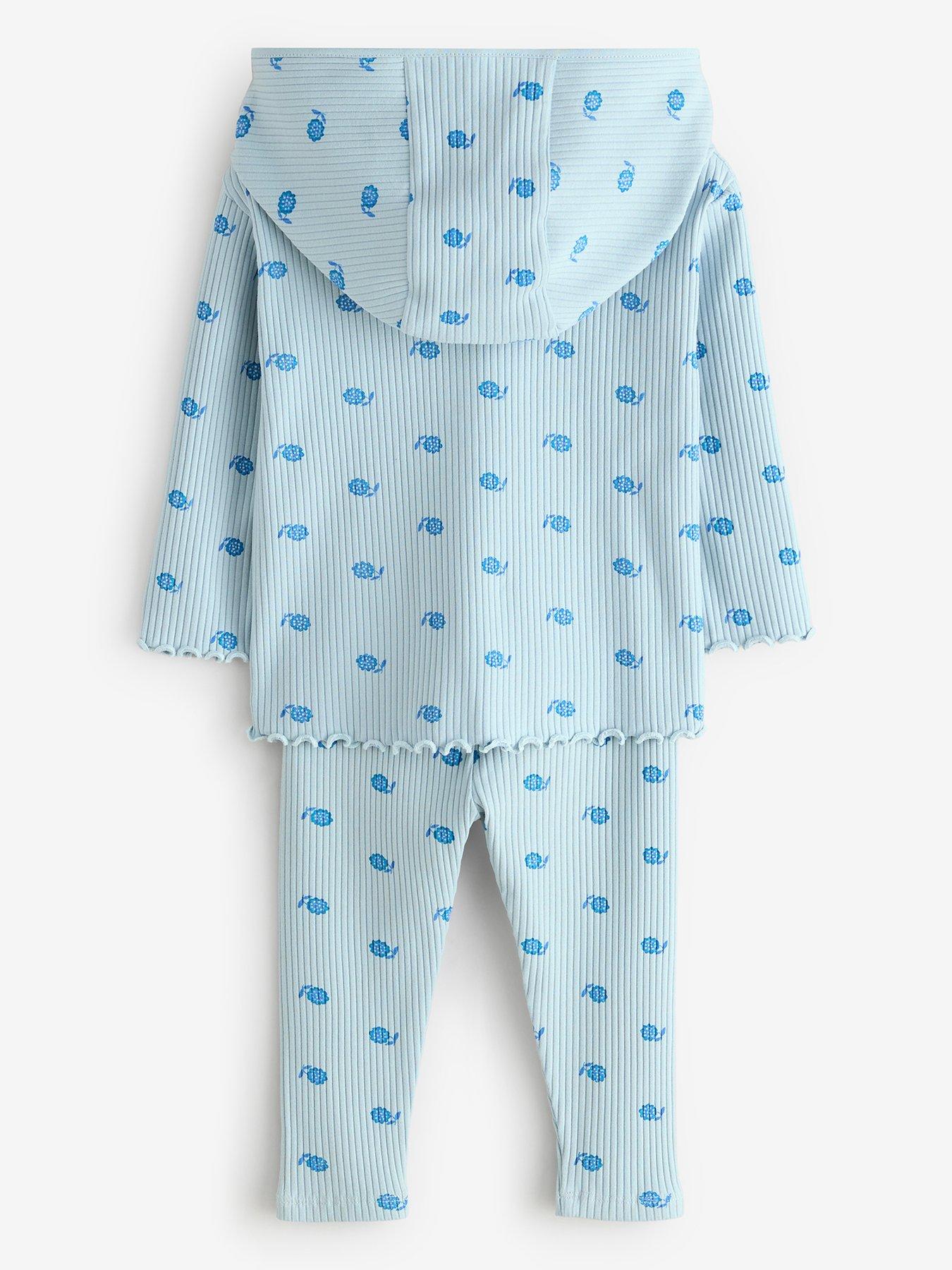 Image 2 of 4 of Cath Kidston Younger Girls Ribbed Legging And Cardigan Set - Blue