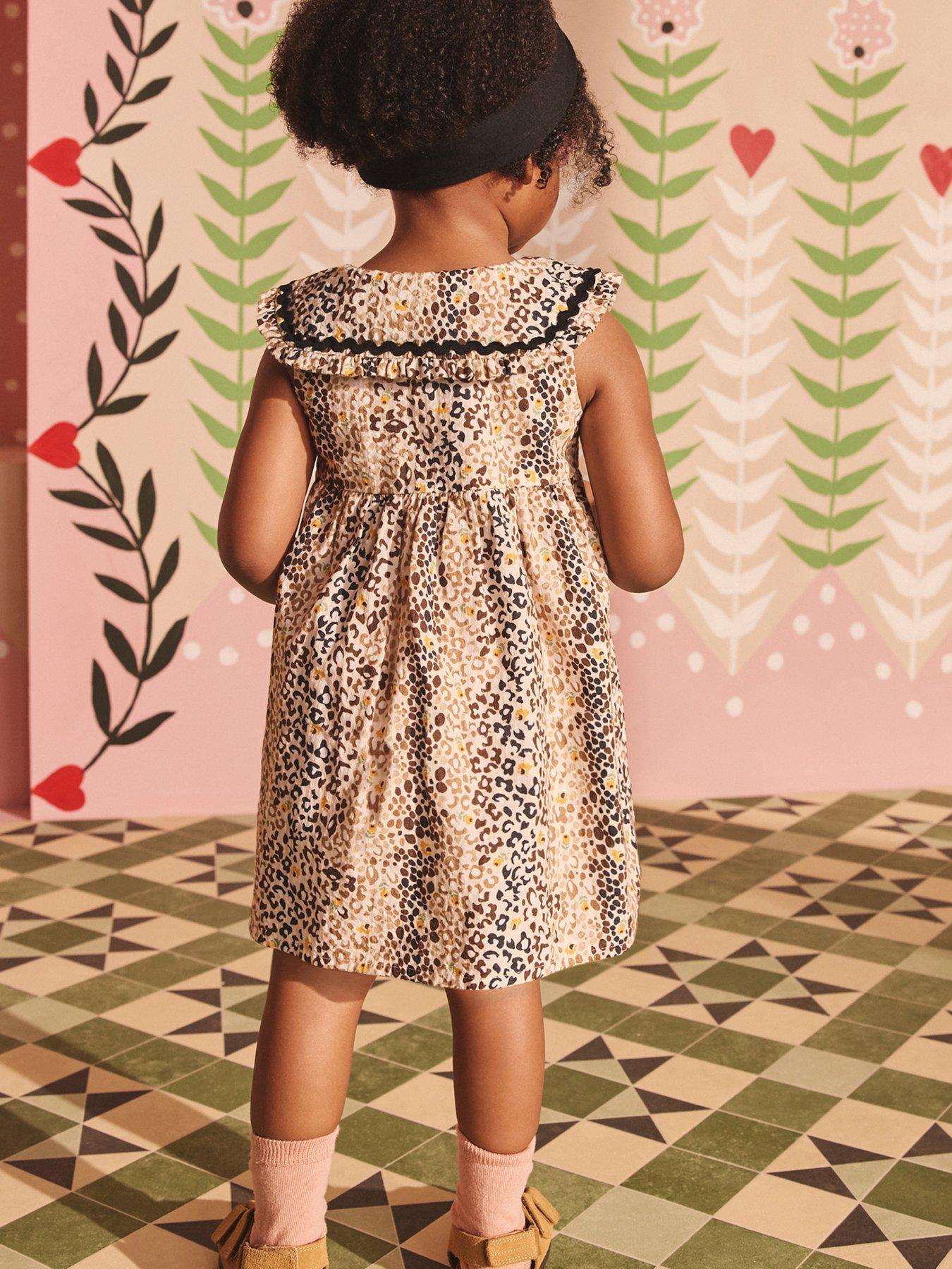 Image 5 of 6 of Cath Kidston Younger Girls Animal Print Collar Dress - Multi