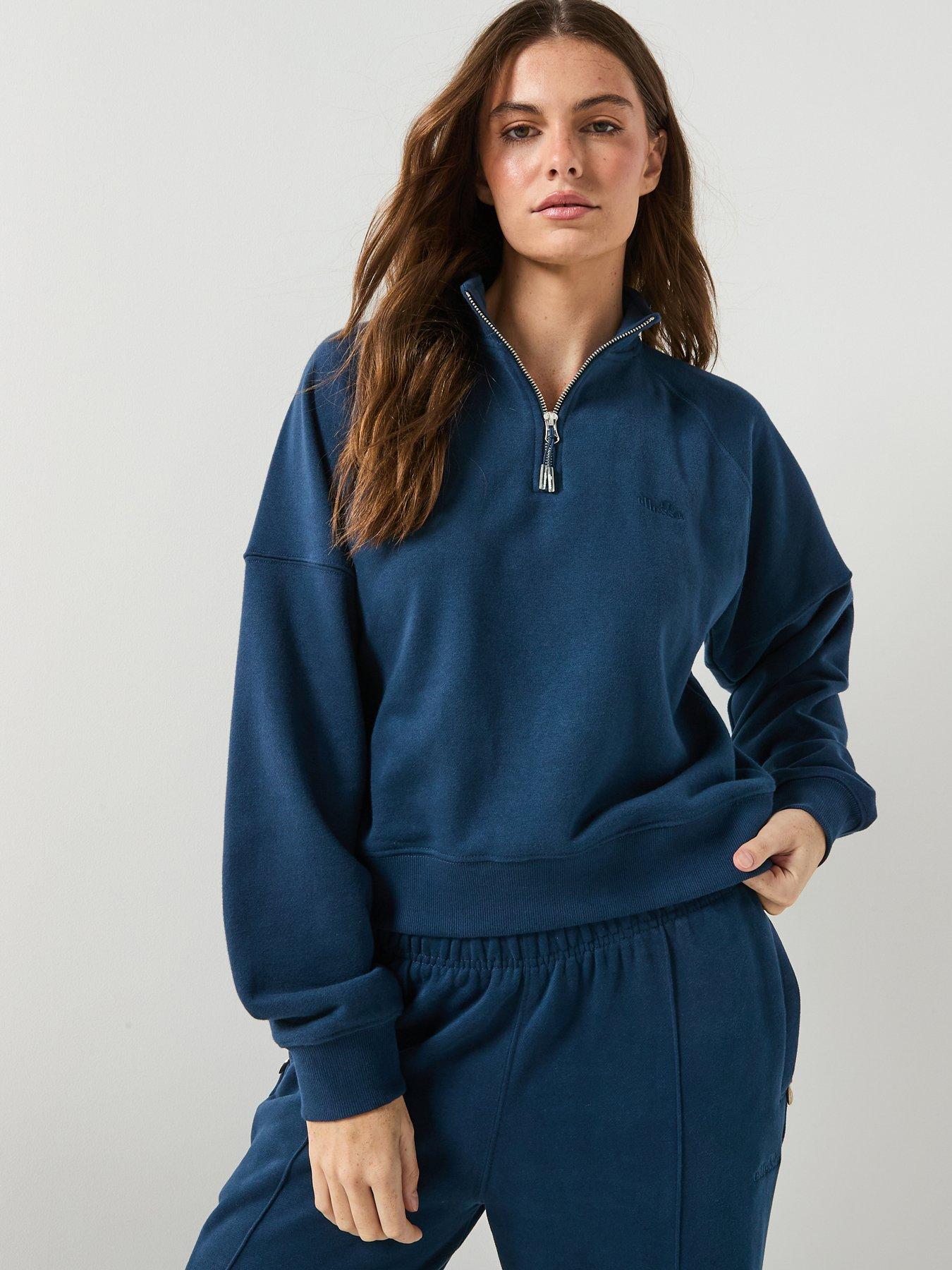 Ellesse Womens Carrera 1/4 Zip Top - Navy