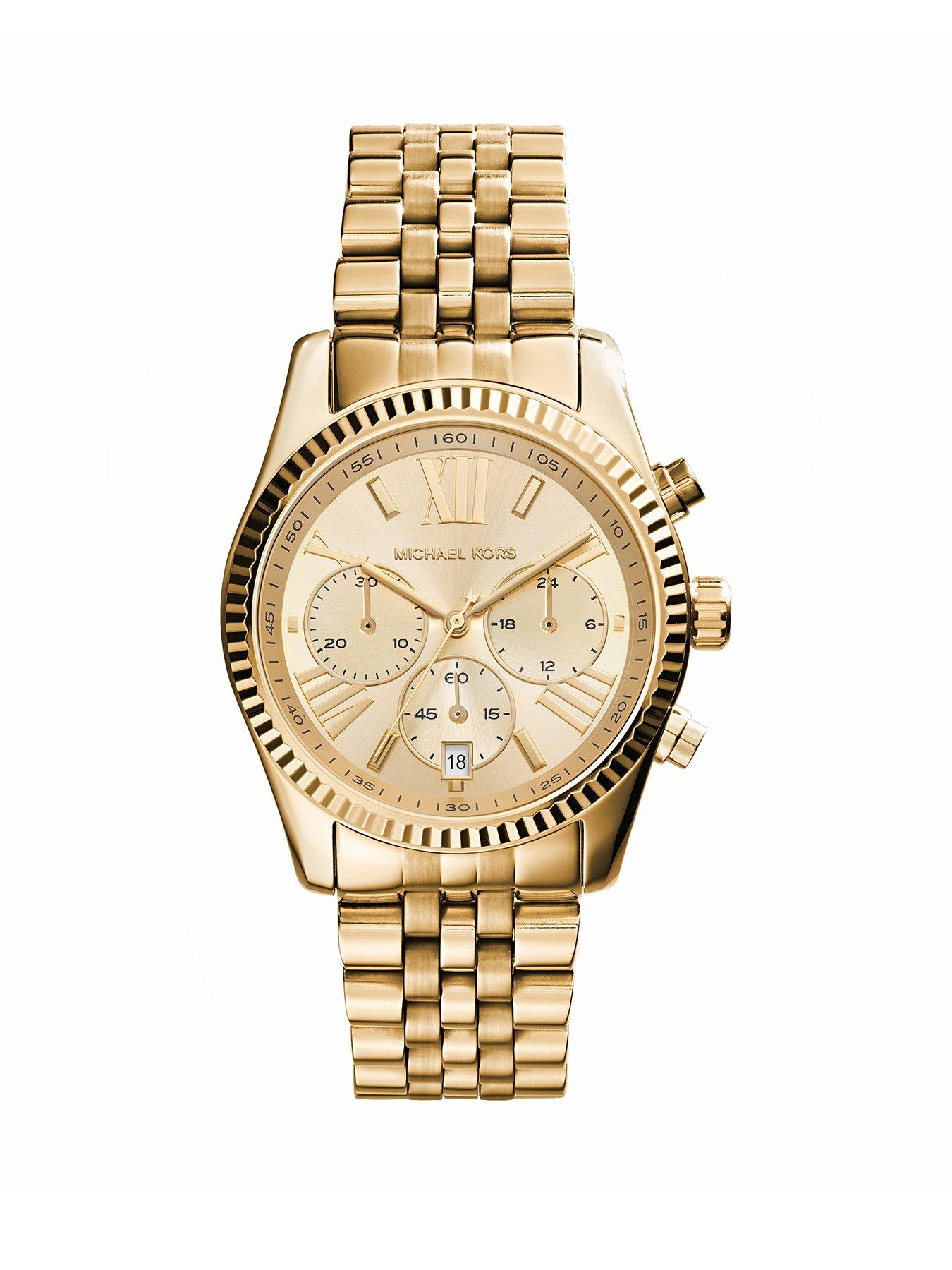 undefined Women's Lexington Chronograph Stainless Steel Watch Mk7378 - Gold