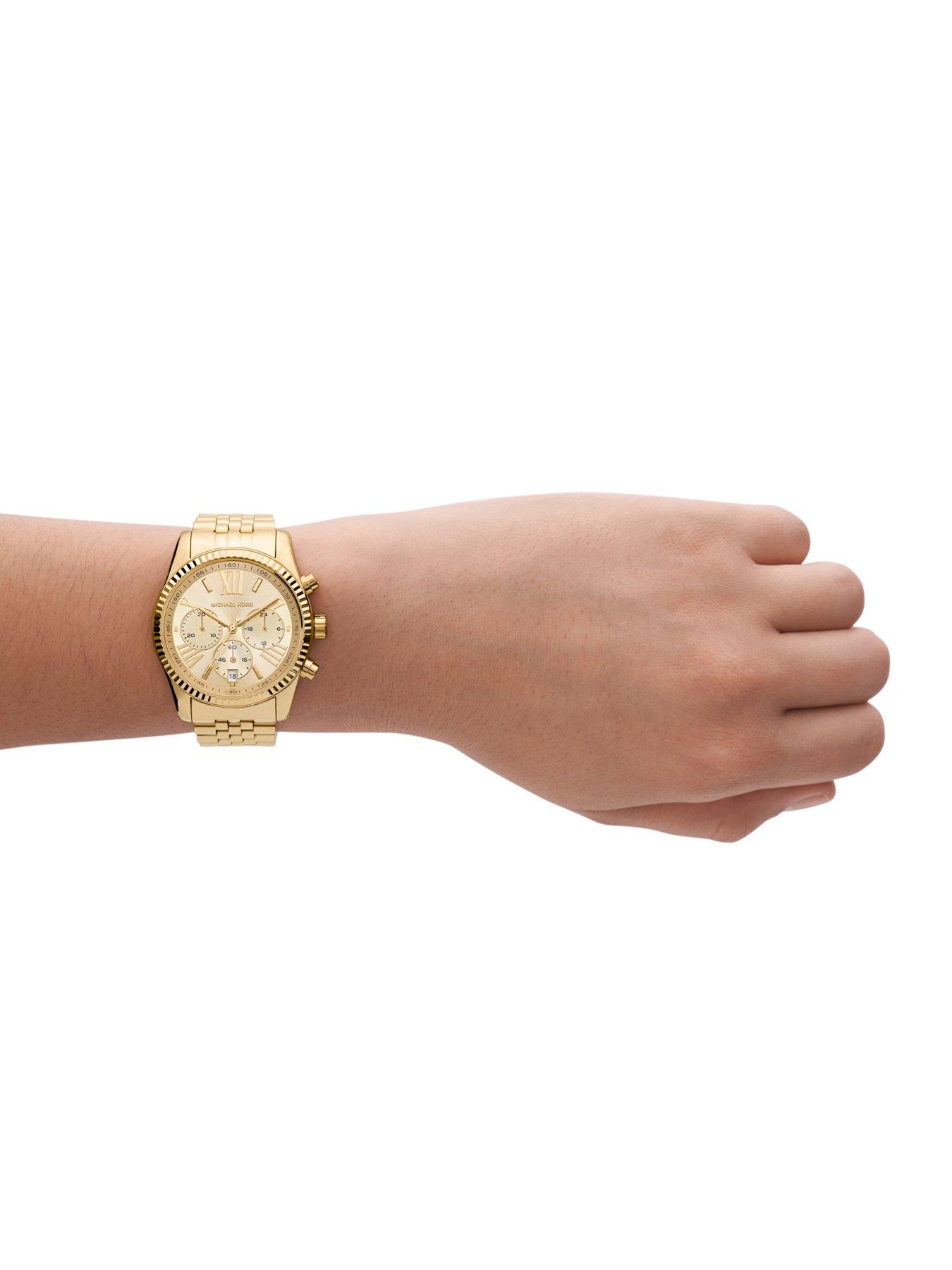 Michael Kors Women's Lexington Chronograph Stainless Steel Watch Mk7378 ...