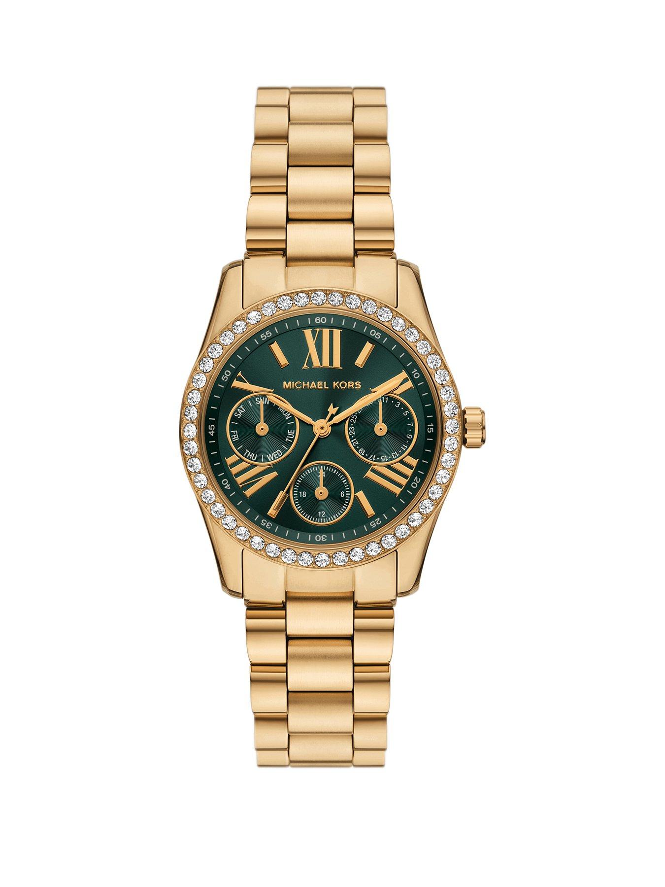 undefined Women's Lexington Lux Multifunction Gold-Tone Stainless Steel Watch, MK4924
