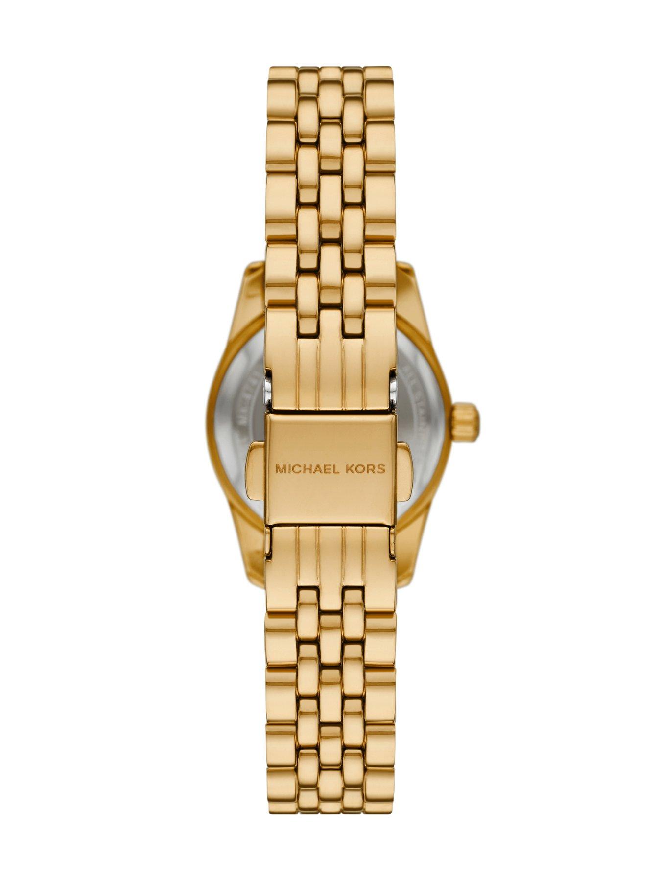 Image 2 of 6 of Michael Kors Lexington Three-Hand Gold-Tone Watch