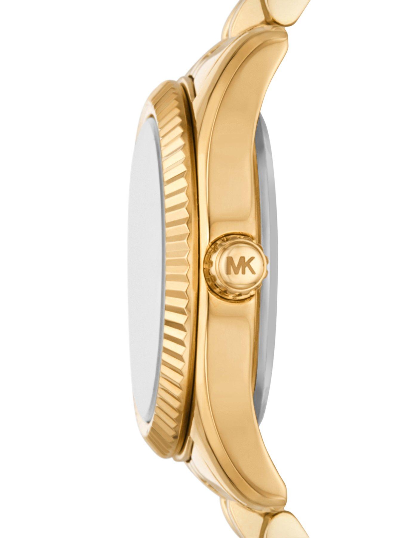 Image 3 of 6 of Michael Kors Lexington Three-Hand Gold-Tone Watch
