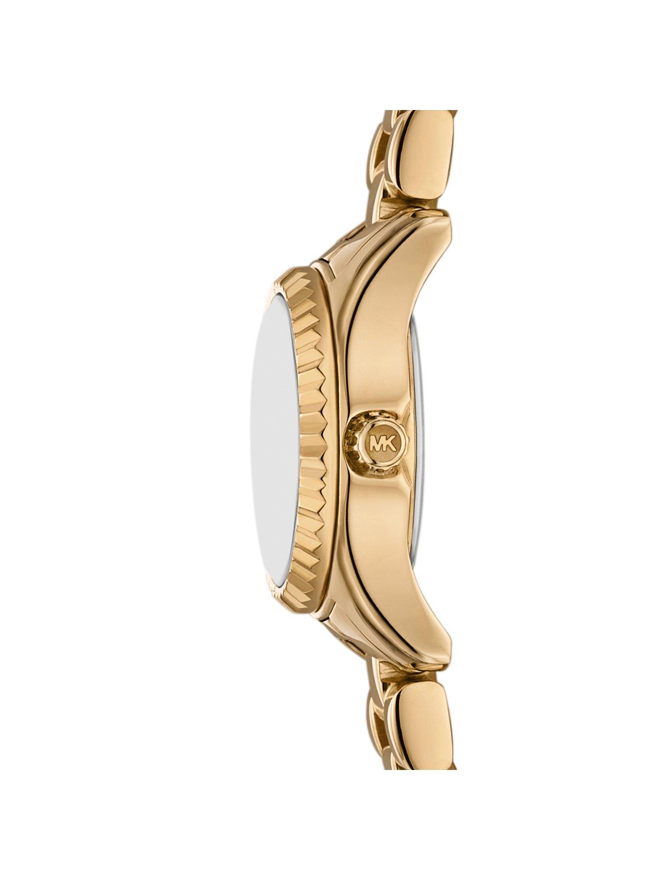 Image 4 of 5 of Michael Kors Women's Lexington Three-Hand, Gold-Tone Stainless Steel Watch, MK4862