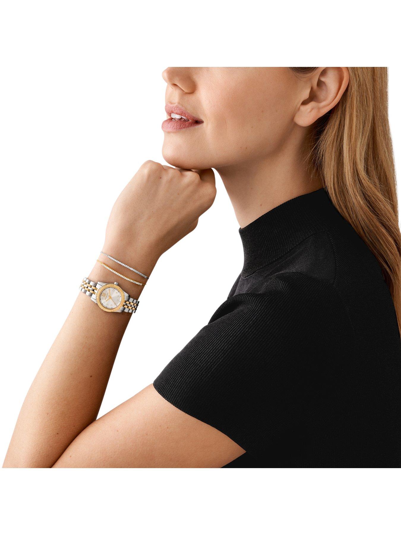 Image 3 of 6 of Michael Kors Women's Lexington 3 -Hand, Stainless Steel Watch And Bracelets Gift Set Mk4815