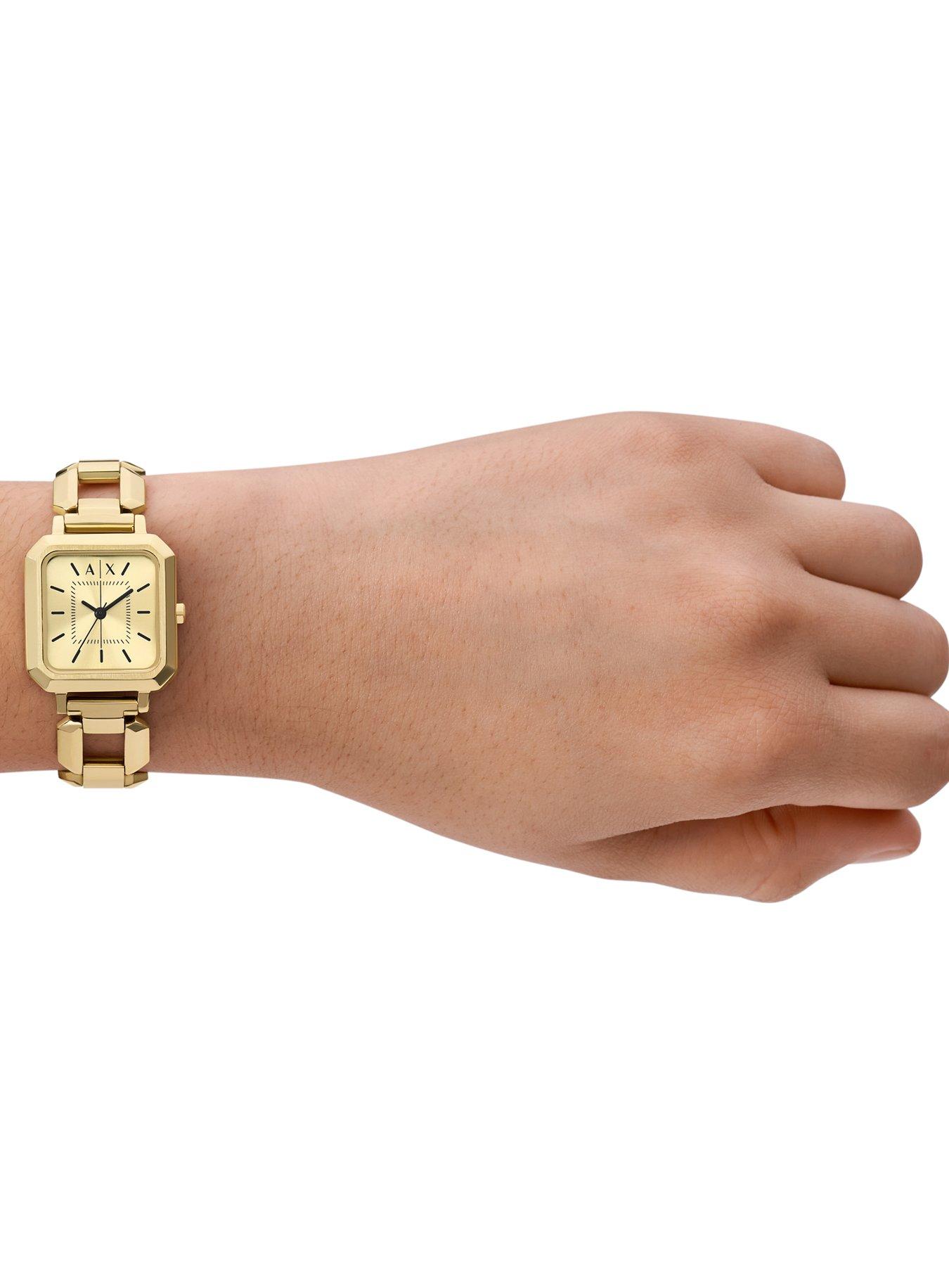 Image 3 of 5 of Armani Exchange Women's Three-Hand, Gold-Tone Stainless Steel Watch, AX5721