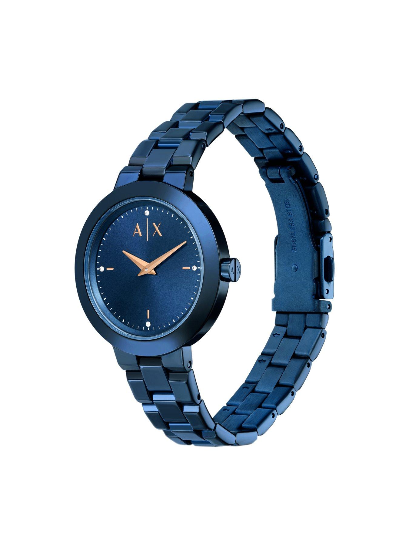 Image 5 of 6 of Armani Exchange Women's 2-Hand Ocean Stainless Steel Watch Ax5175 - Blue