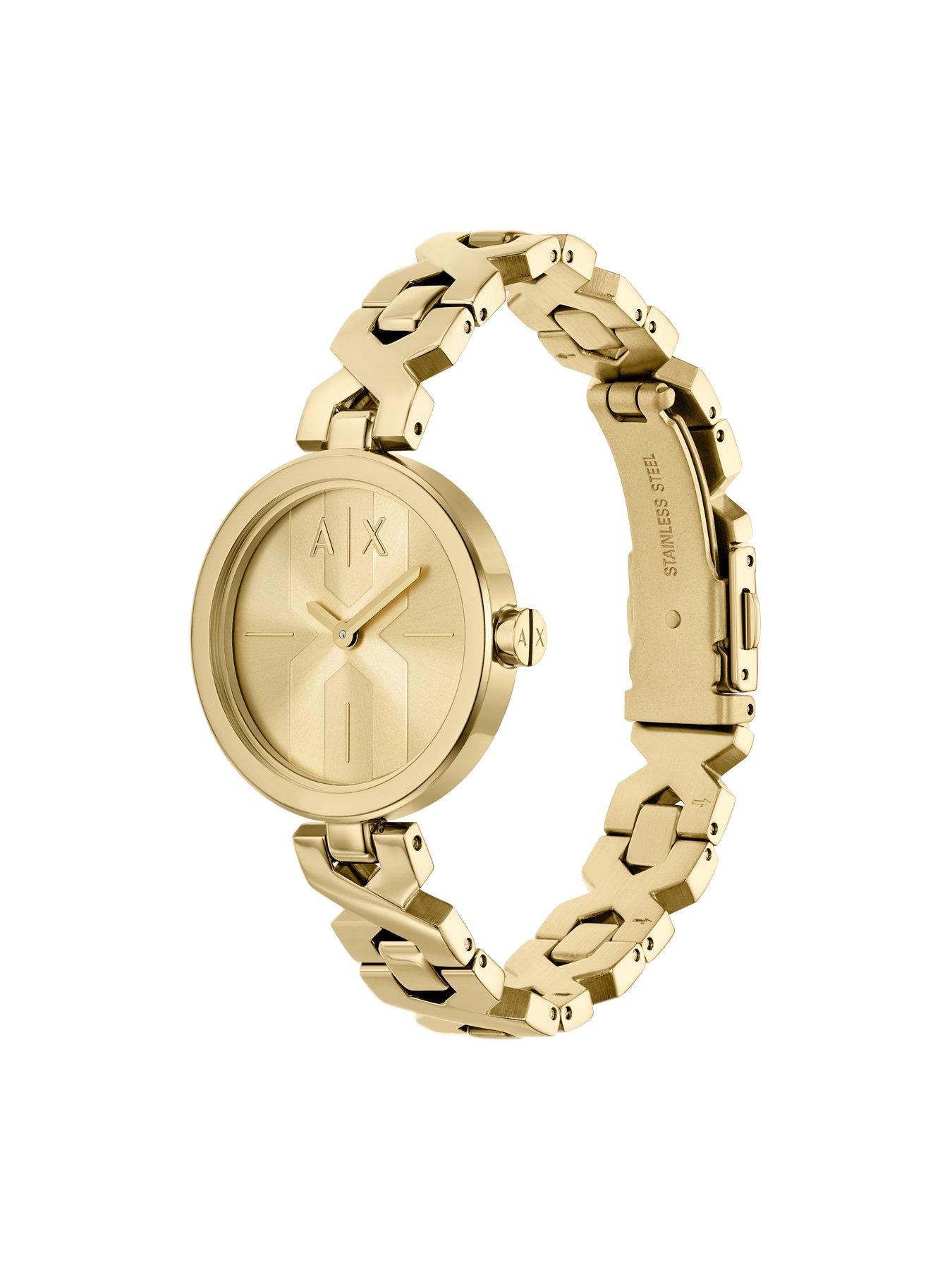 Image 4 of 6 of Armani Exchange Women's Two-Hand Stainless Steel Watch Ax5831 - Gold