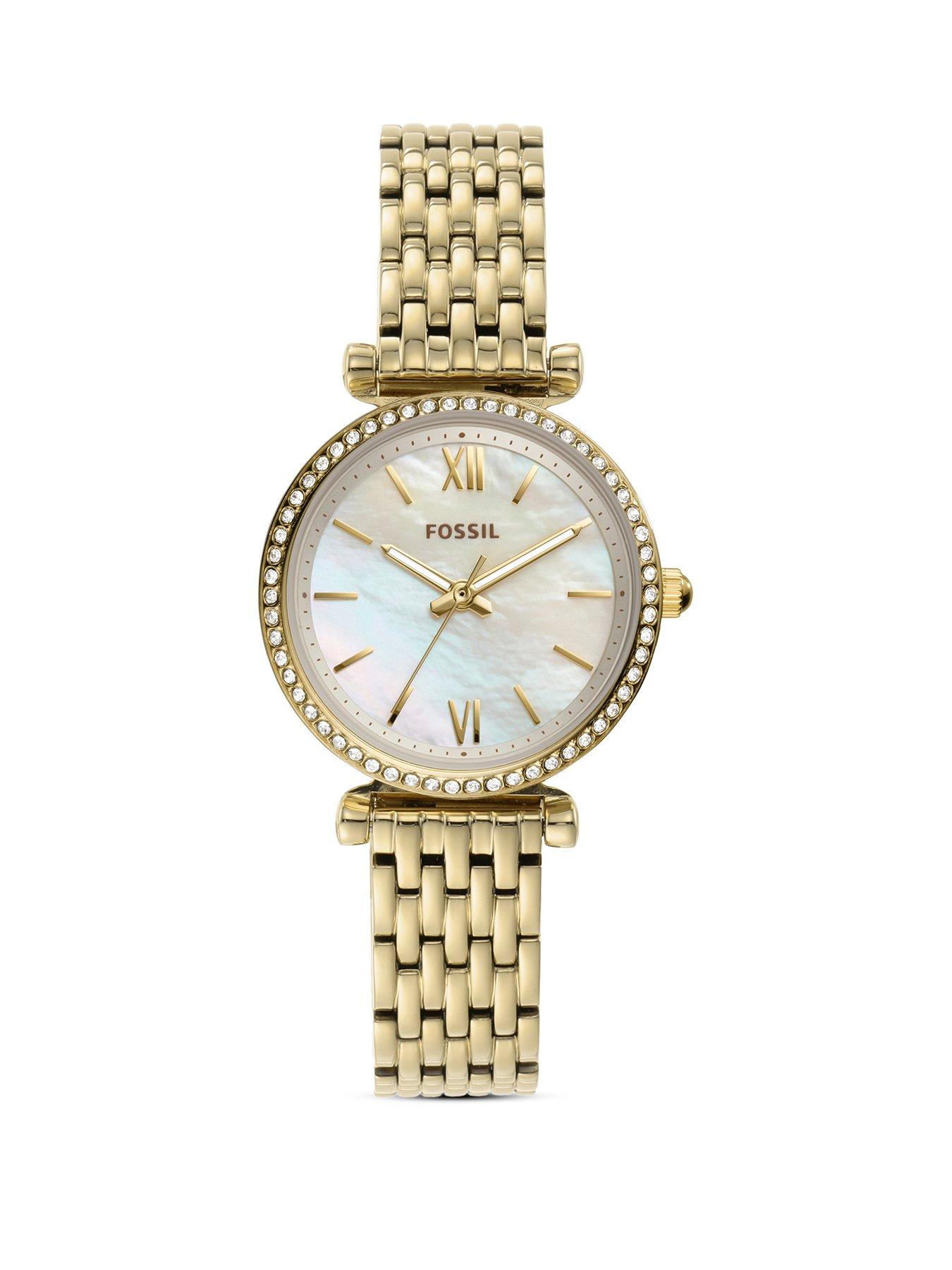 Image 1 of 7 of Fossil Women's Carlie Three-Hand, Gold-Tone Stainless Steel Watch, ES4735