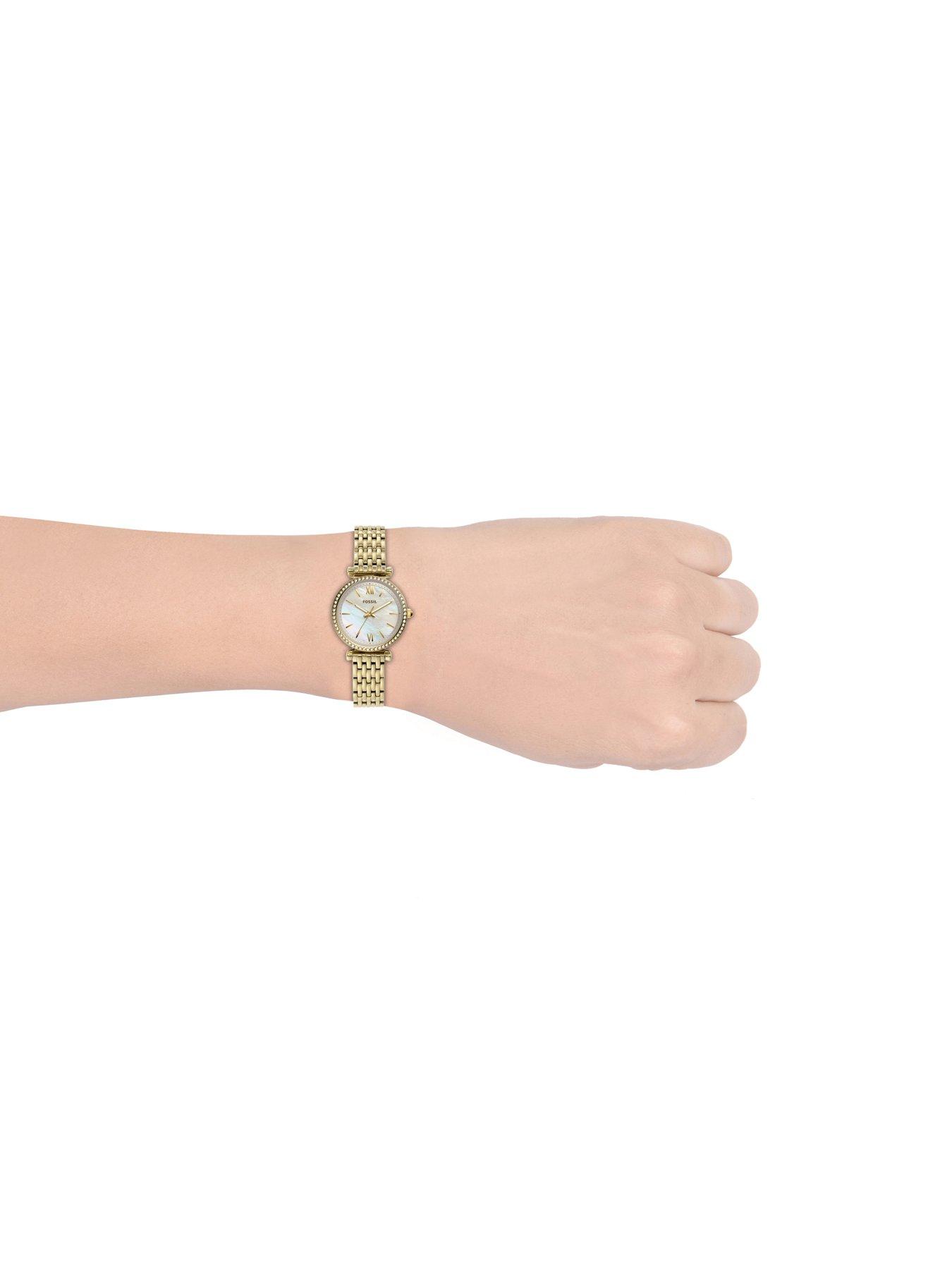 Image 3 of 7 of Fossil Women's Carlie Three-Hand, Gold-Tone Stainless Steel Watch, ES4735