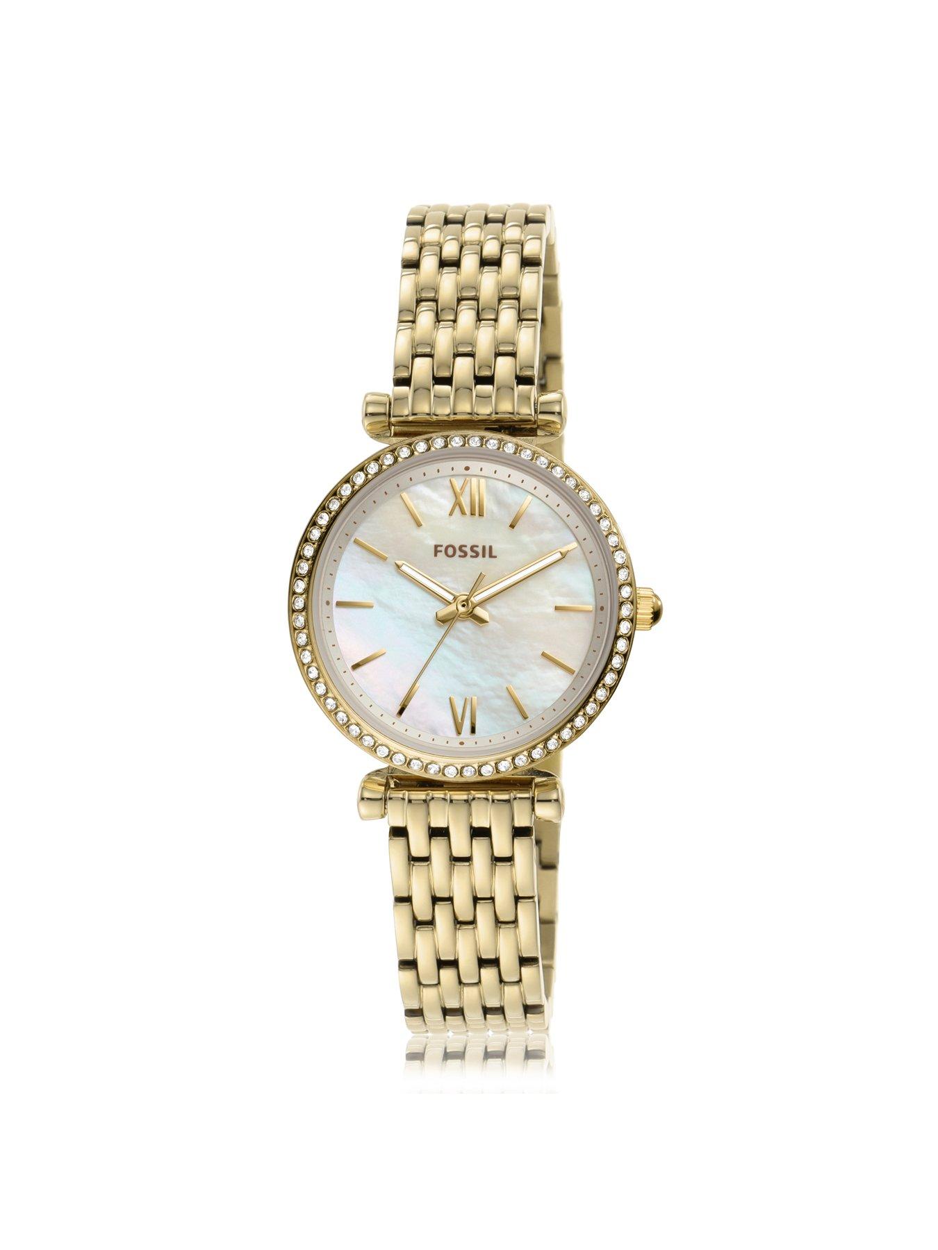 Image 4 of 7 of Fossil Women's Carlie Three-Hand, Gold-Tone Stainless Steel Watch, ES4735