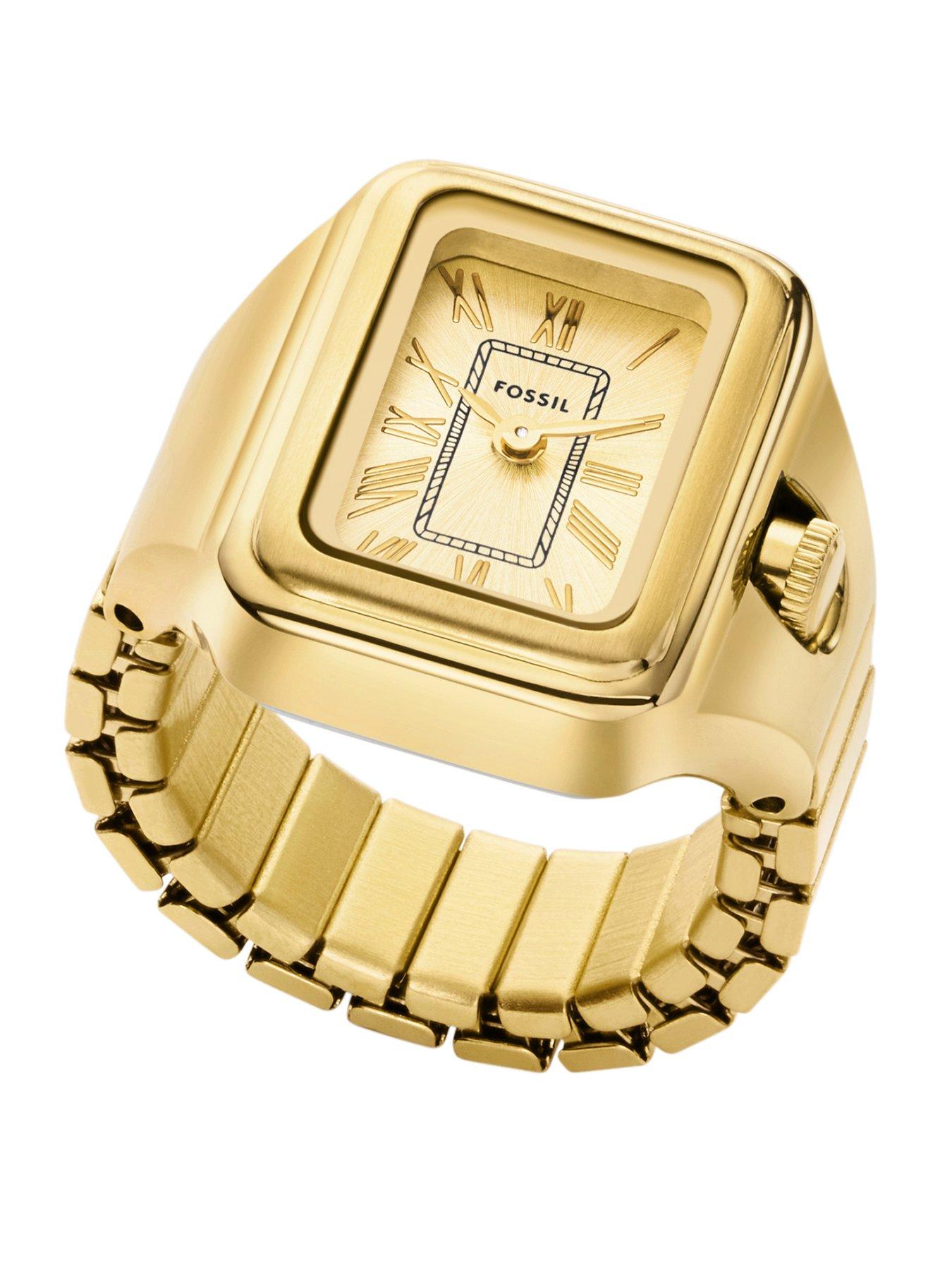 undefined Women's Raquel Watch Ring Two-Hand, Gold-Tone Stainless Steel, ES5343