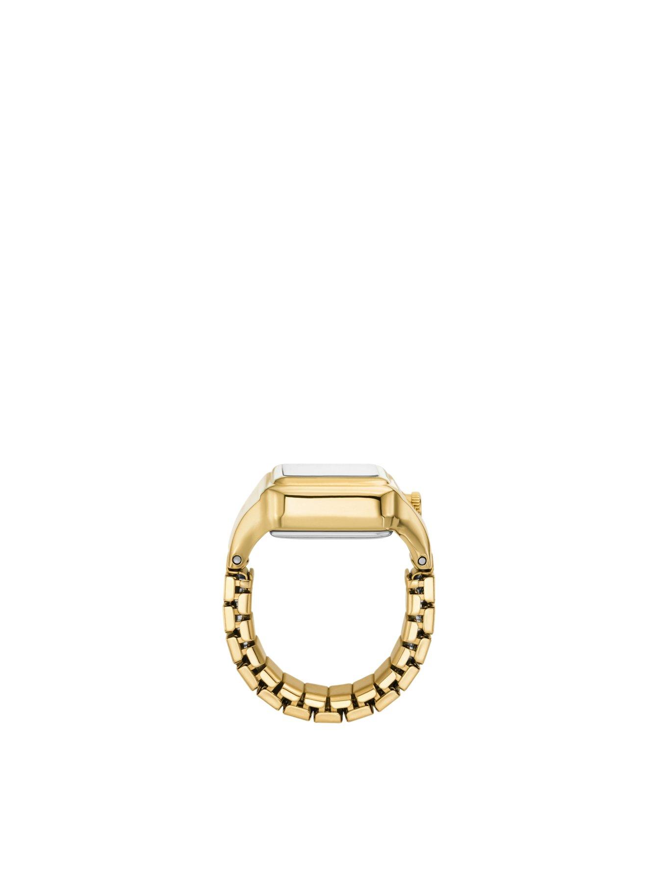 Image 4 of 5 of Fossil Women's Raquel Watch Ring Two-Hand, Gold-Tone Stainless Steel, ES5343