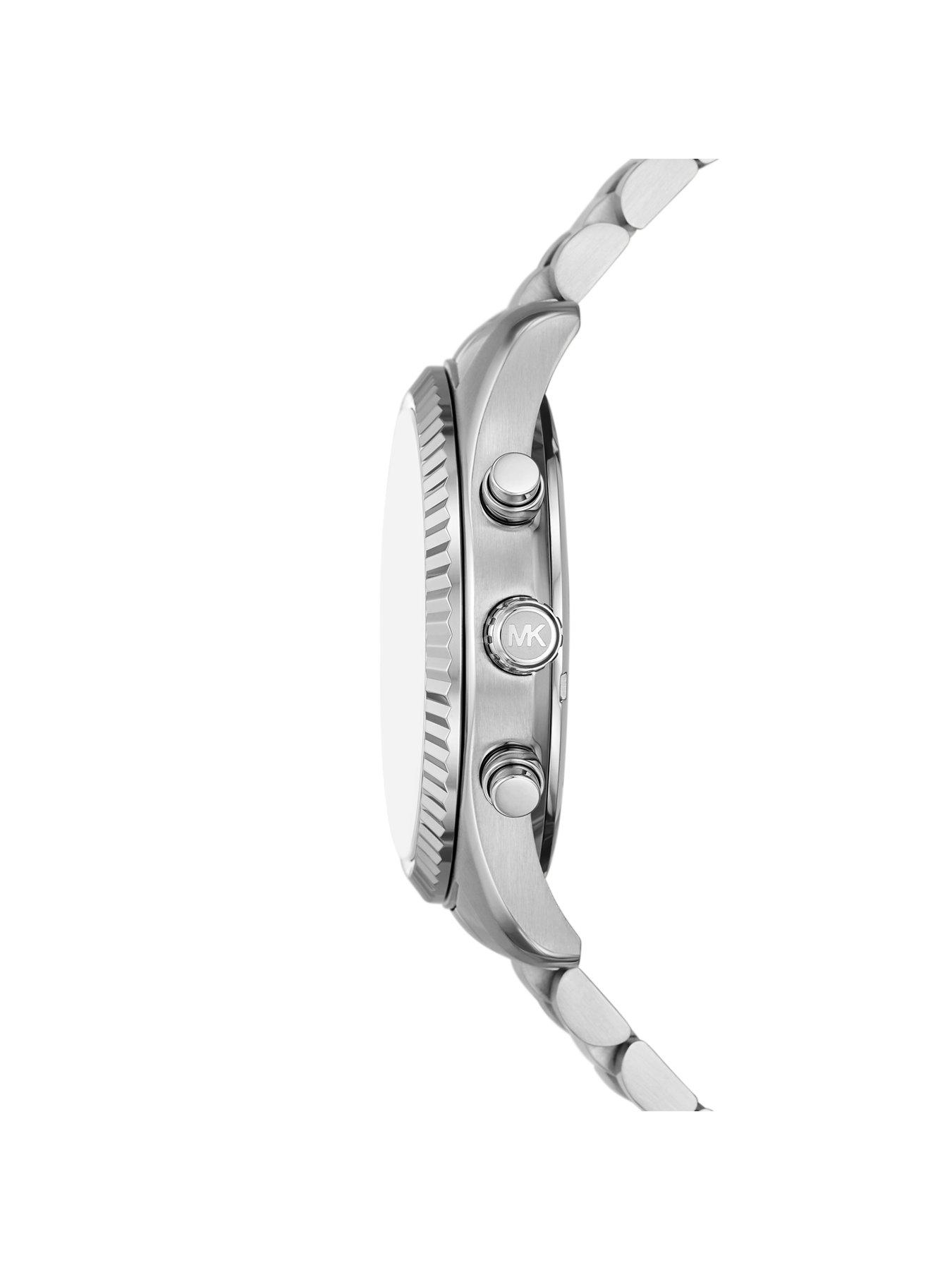 Image 5 of 6 of Michael Kors Men's Lexington Chronograph, Stainless Steel Watch and Card Case Gift Set, MK1091SET