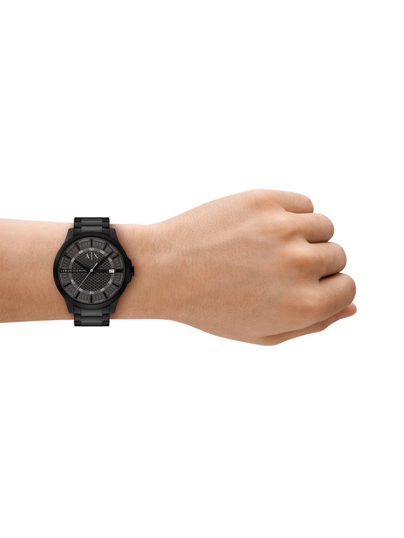 Image 6 of 6 of Armani Exchange Men's 3 -Hand Date Stainless Steel Watch Ax2464 - Black