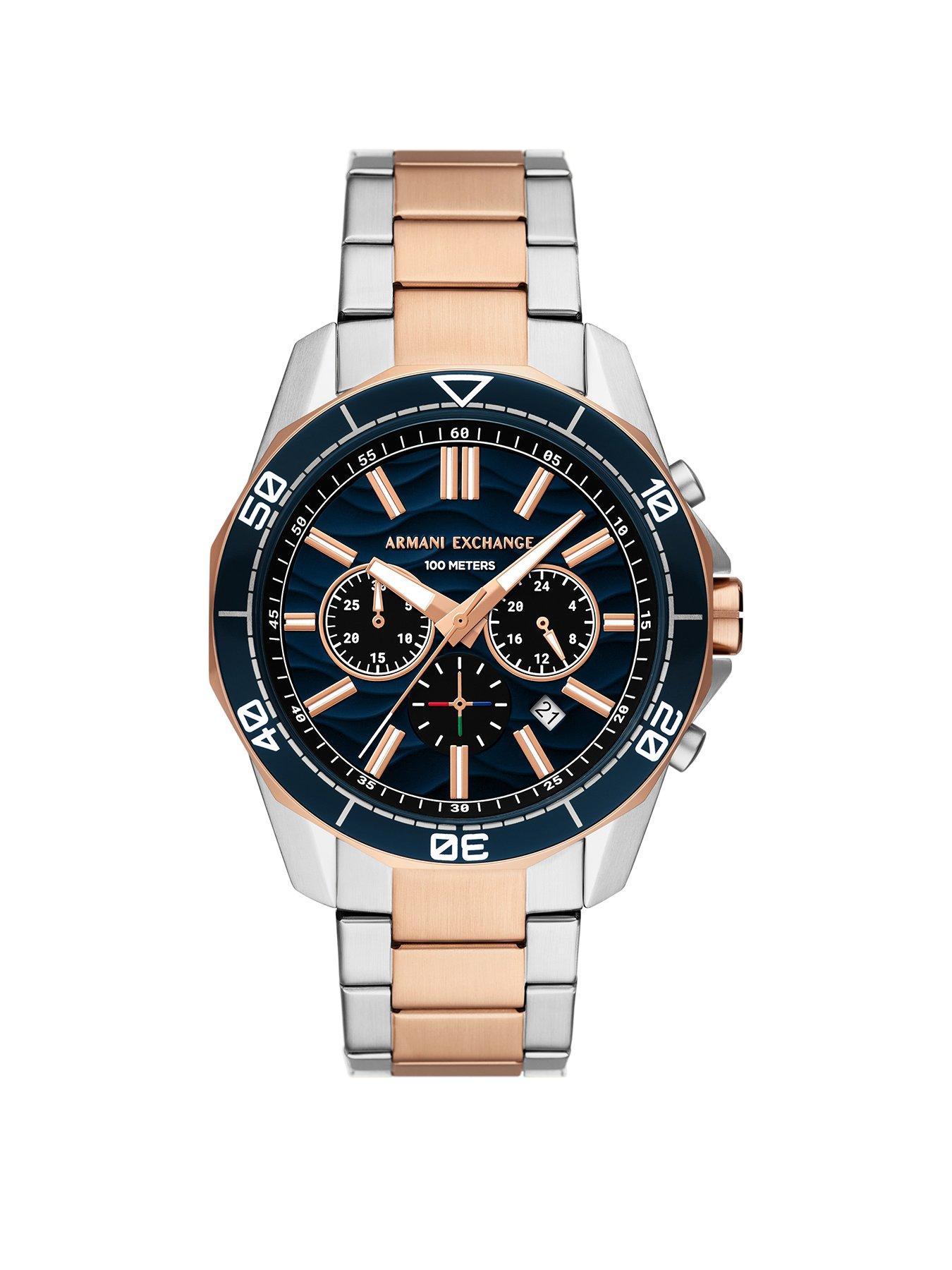 undefined Men's Chronograph 2-Tone Stainless Steel Watch Ax1965
