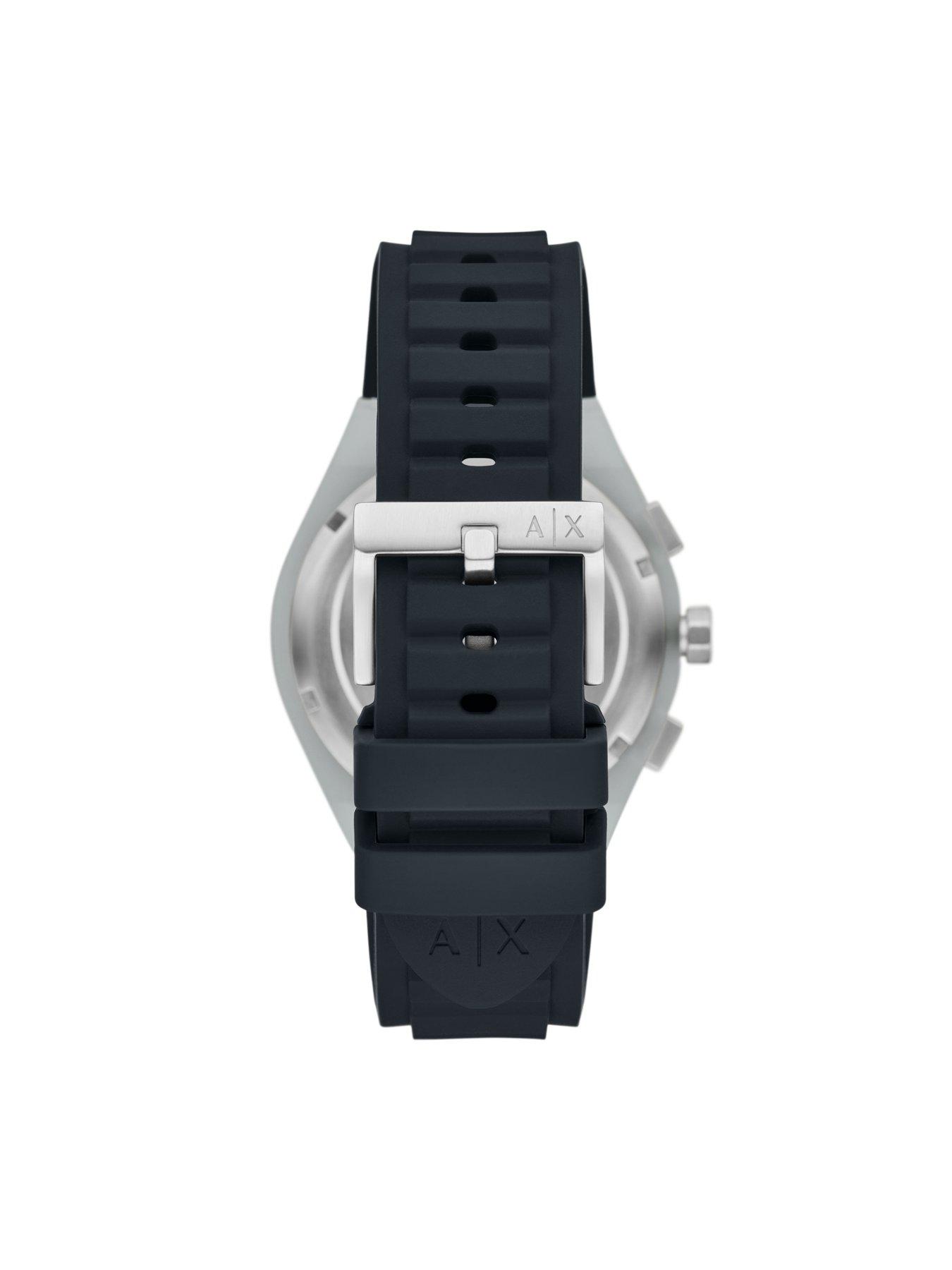 Image 2 of 6 of Armani Exchange Men's Sync Chronograph Silicone Watch Ax4172 - Grey