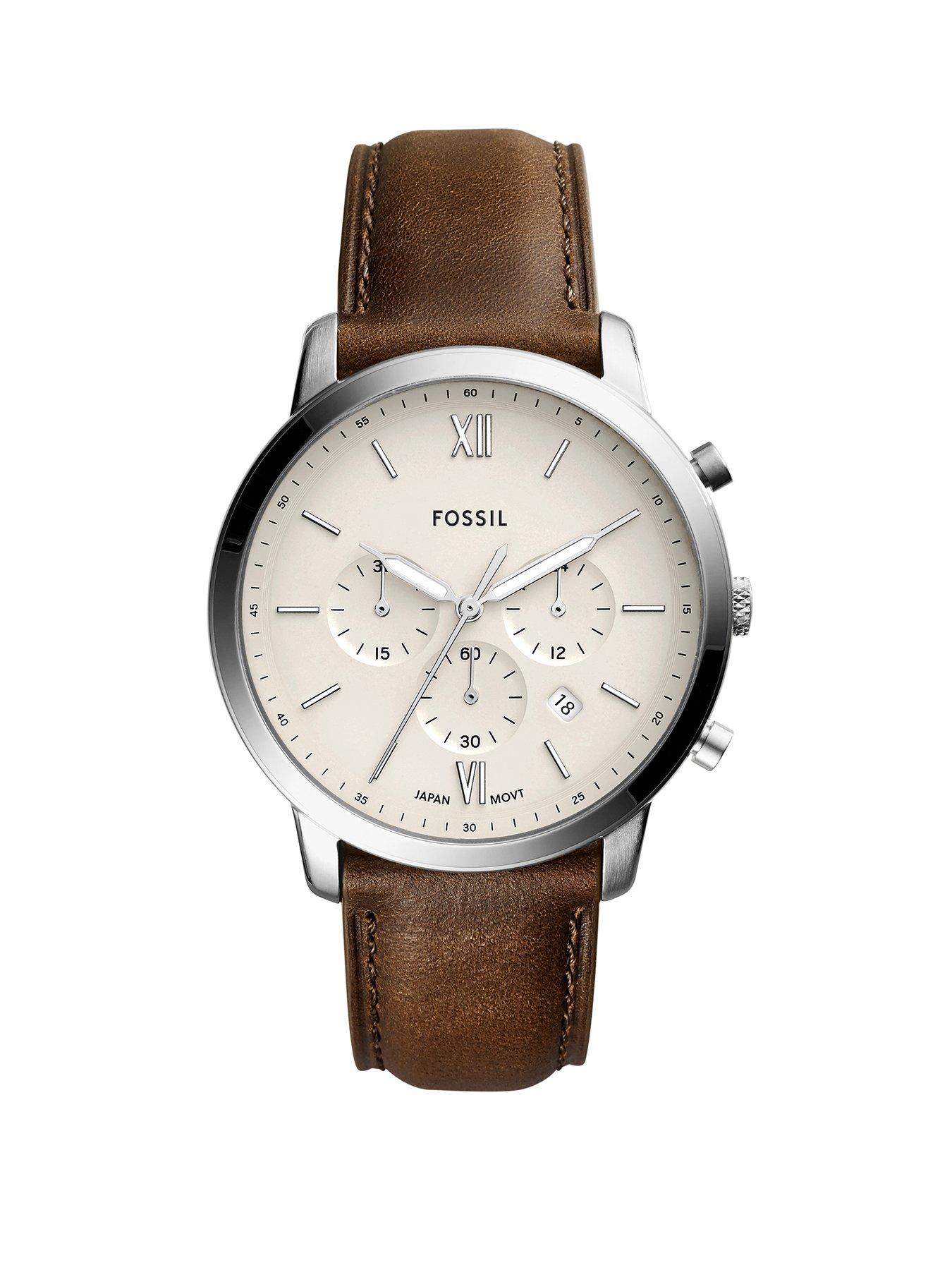 undefined Men's Neutra Chronograph Brown Leather Watch, FS5380