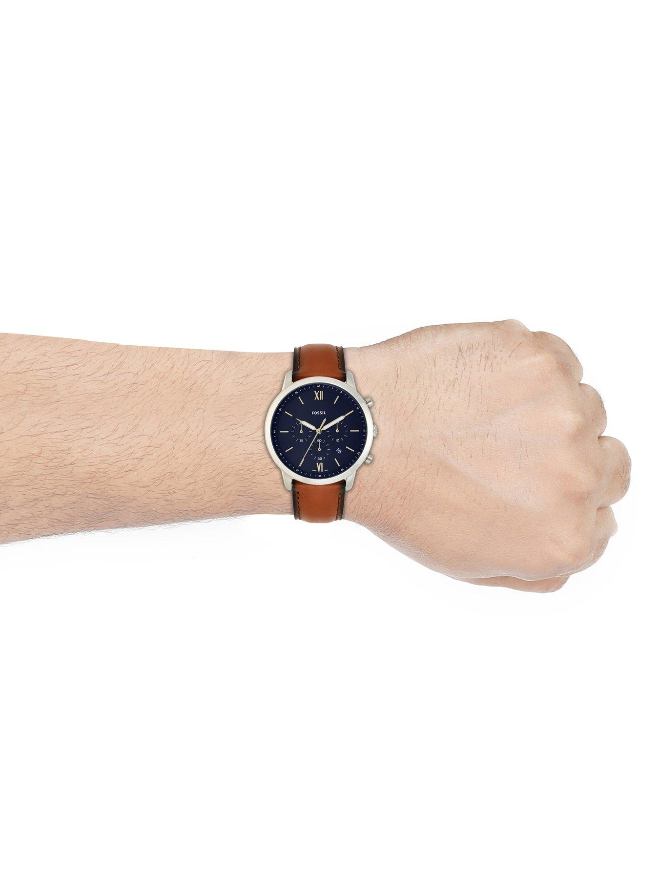 Image 3 of 3 of Fossil Men's Neutra Chronograph Brown Leather Watch, FS5453