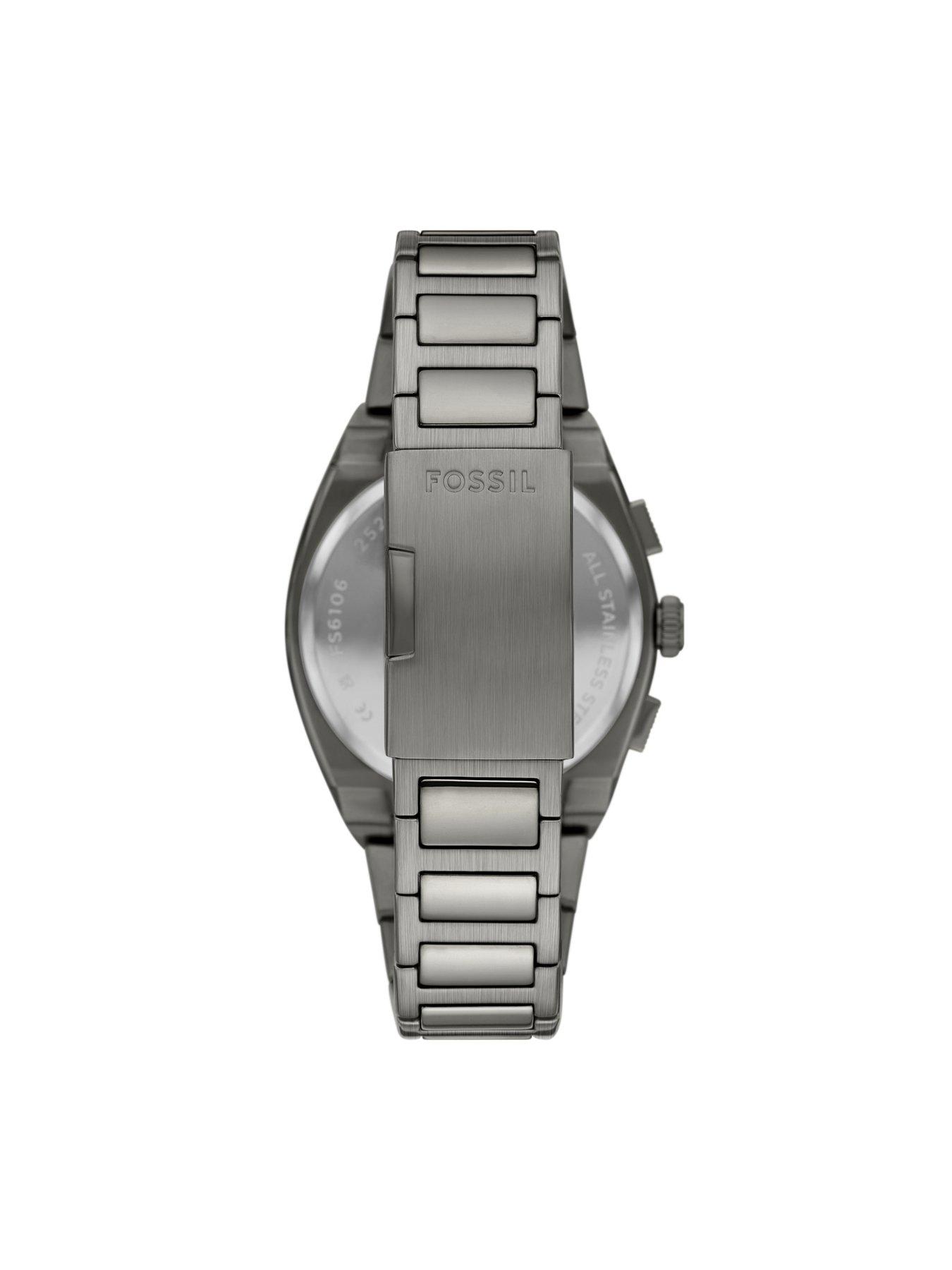 Image 2 of 5 of Fossil Men's Everett Chronograph, Gunmetal Stainless Steel Watch, FS6107