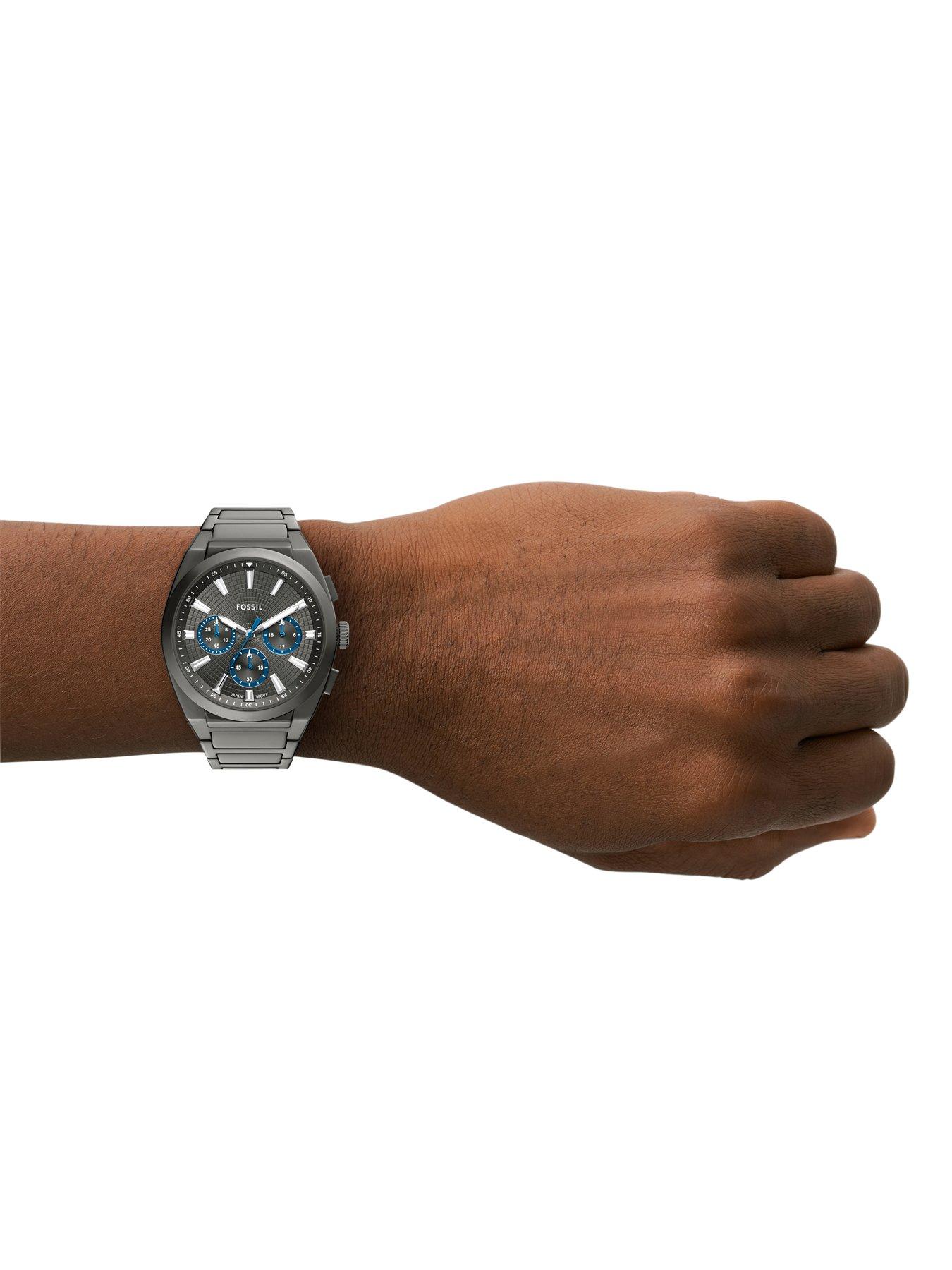 Image 4 of 5 of Fossil Men's Everett Chronograph, Gunmetal Stainless Steel Watch, FS6107