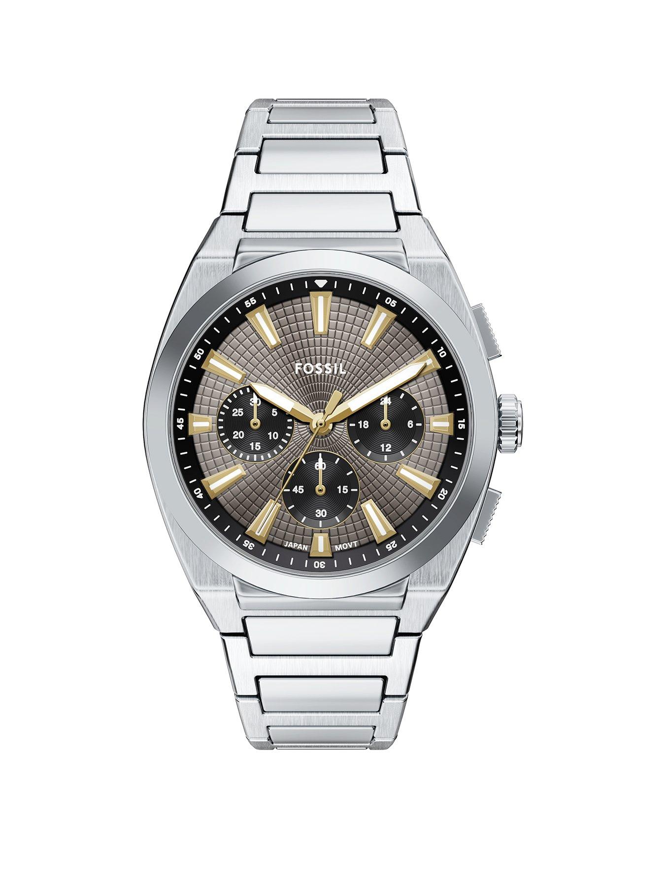 Fossil Men's Everett Chronograph Stainless Steel Watch, FS6128