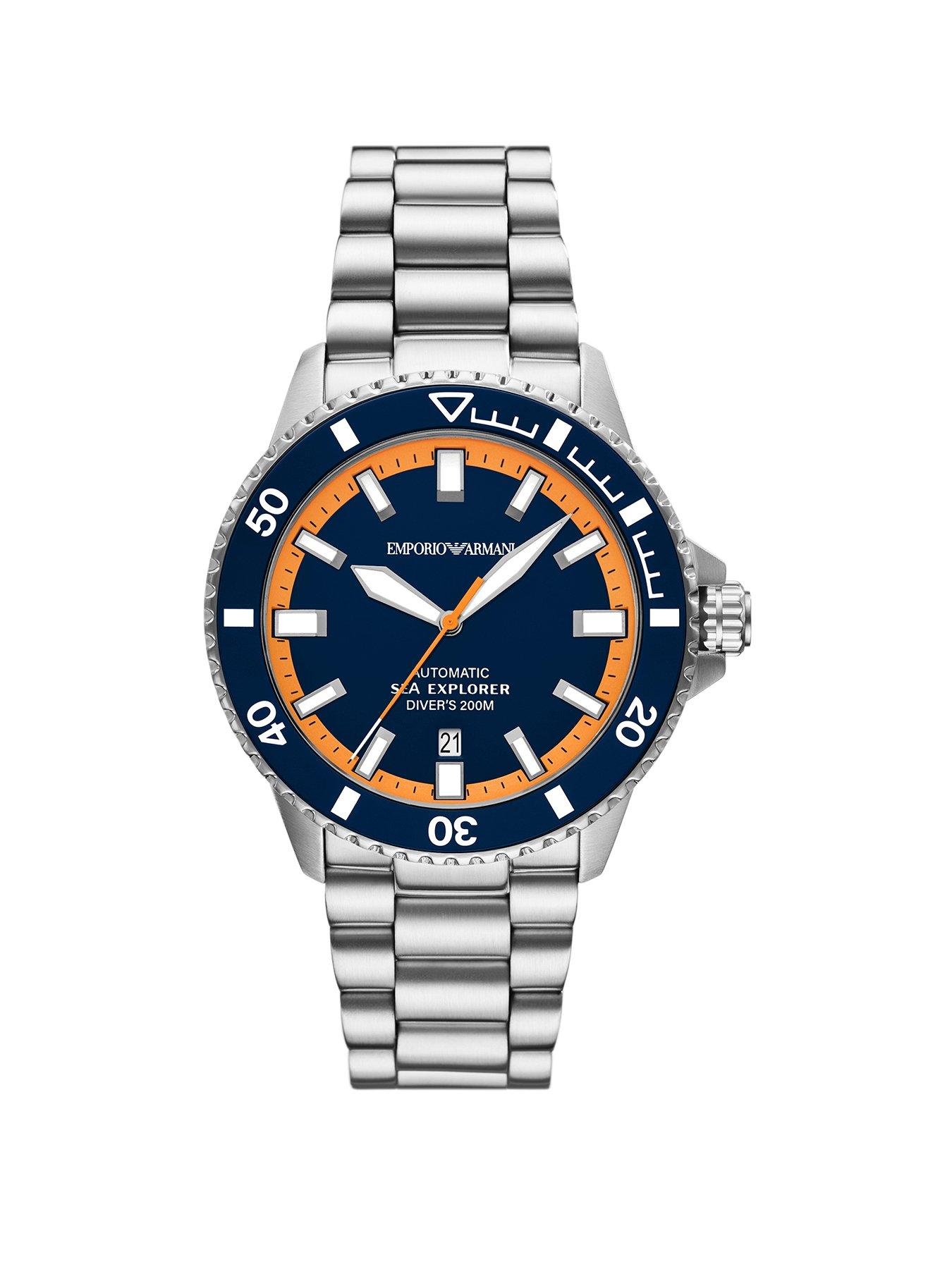 emporio-armani-mens-sea-explorer-automatic-stainless-steel-watch-ar60090-silver