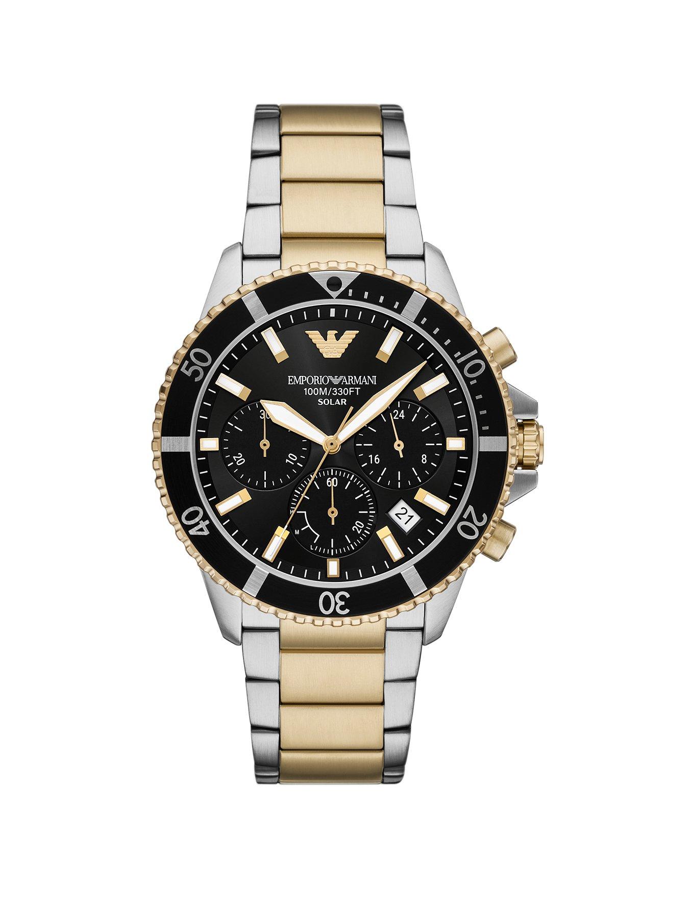 undefined Men's World Explorer Solar-Powered Chronograph Stainless Steel Watch Ar11680 - 2-Tone