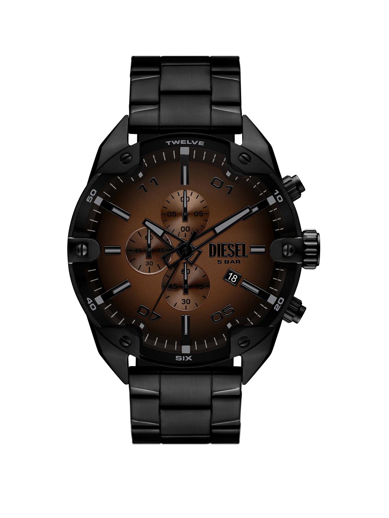 diesel-mens-spiked-chronograph-stainless-steel-watch-dz4691-black