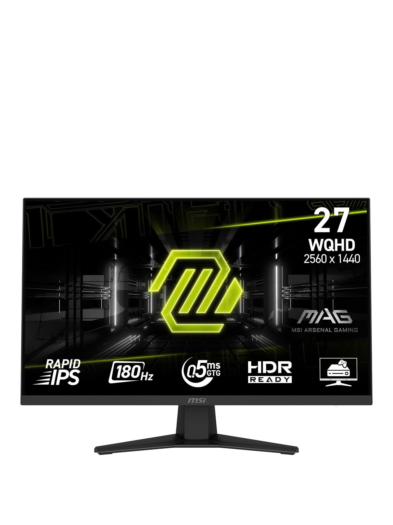 undefined MAG 274QF 27 inch, WQHD, 180Hz, 0.5ms, Rapid IPS, Adaptive Sync Gaming Monitor - Black