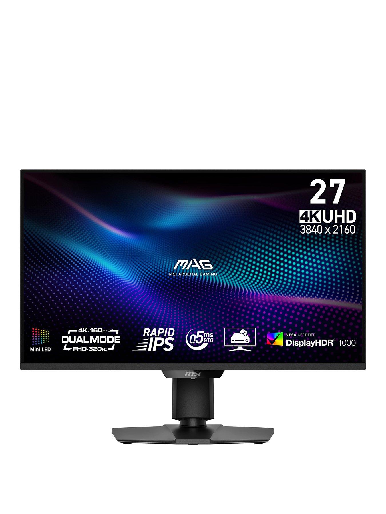 MSI MAG 274UPDF E16M 27 inch, 4K UHD, Dual Mode 160Hz/320Hz, Rapid IPS with Mini LED, Adaptive Sync Gaming Monitor - Black