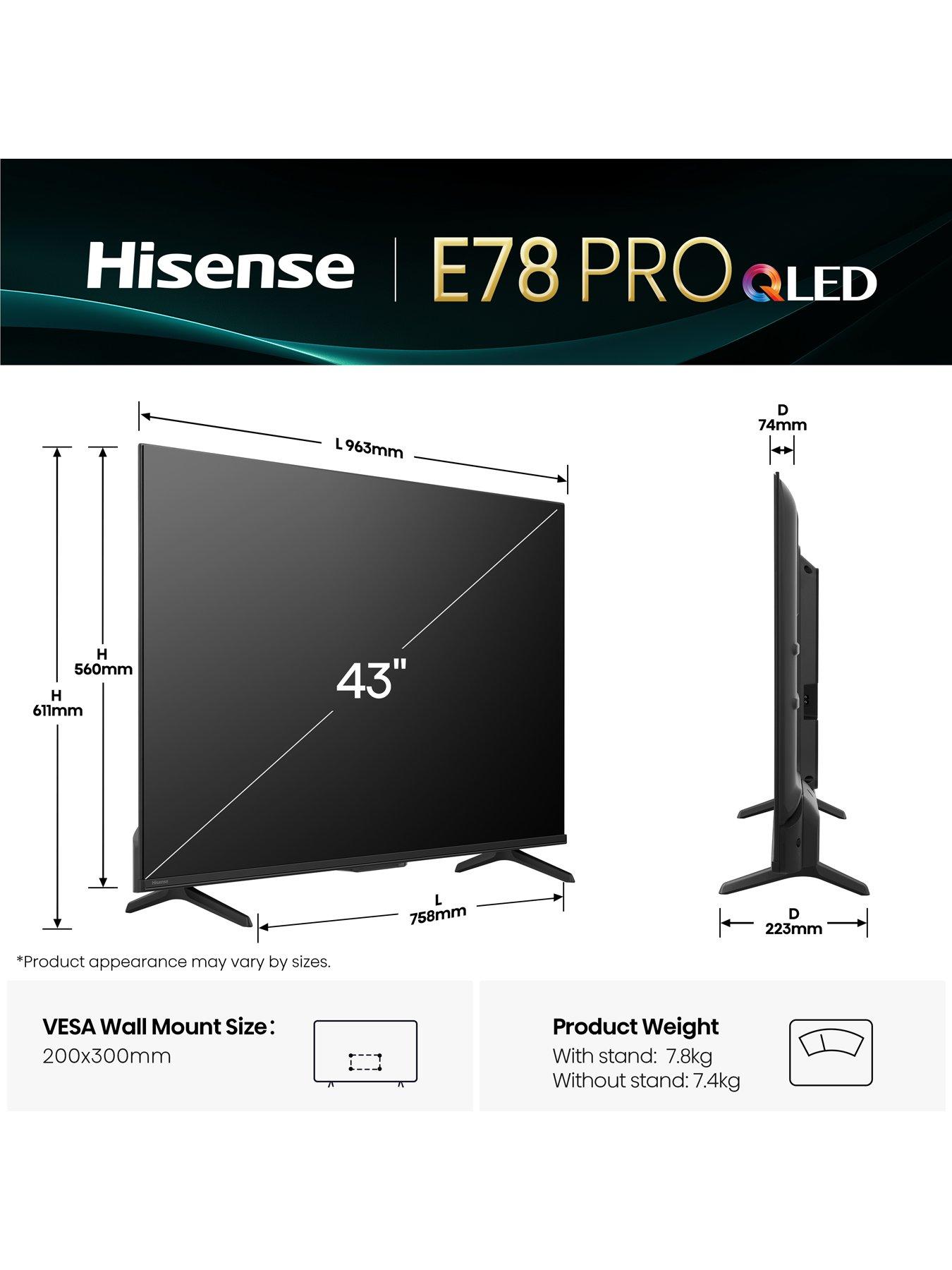 Image 7 of 8 of Hisense E7Q PRO 43" 4K HDR QLED MiniLED 144Hz Smart AI TV with Freely - 43E78QTUK PRO