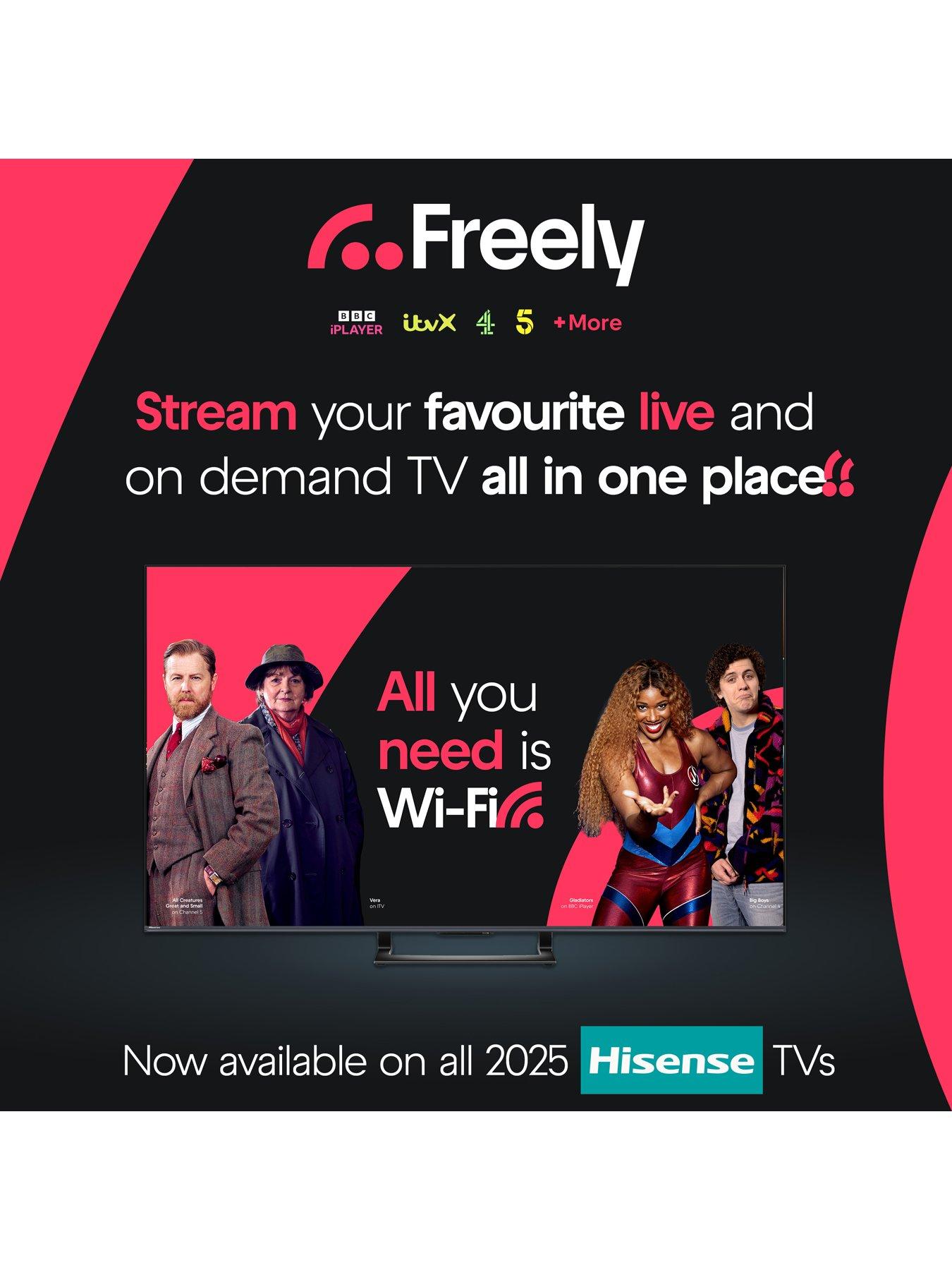 Image 4 of 6 of Hisense A7Q 50" 4K UltraHD QLED Smart AI TV with Freely - 50A7QTUK