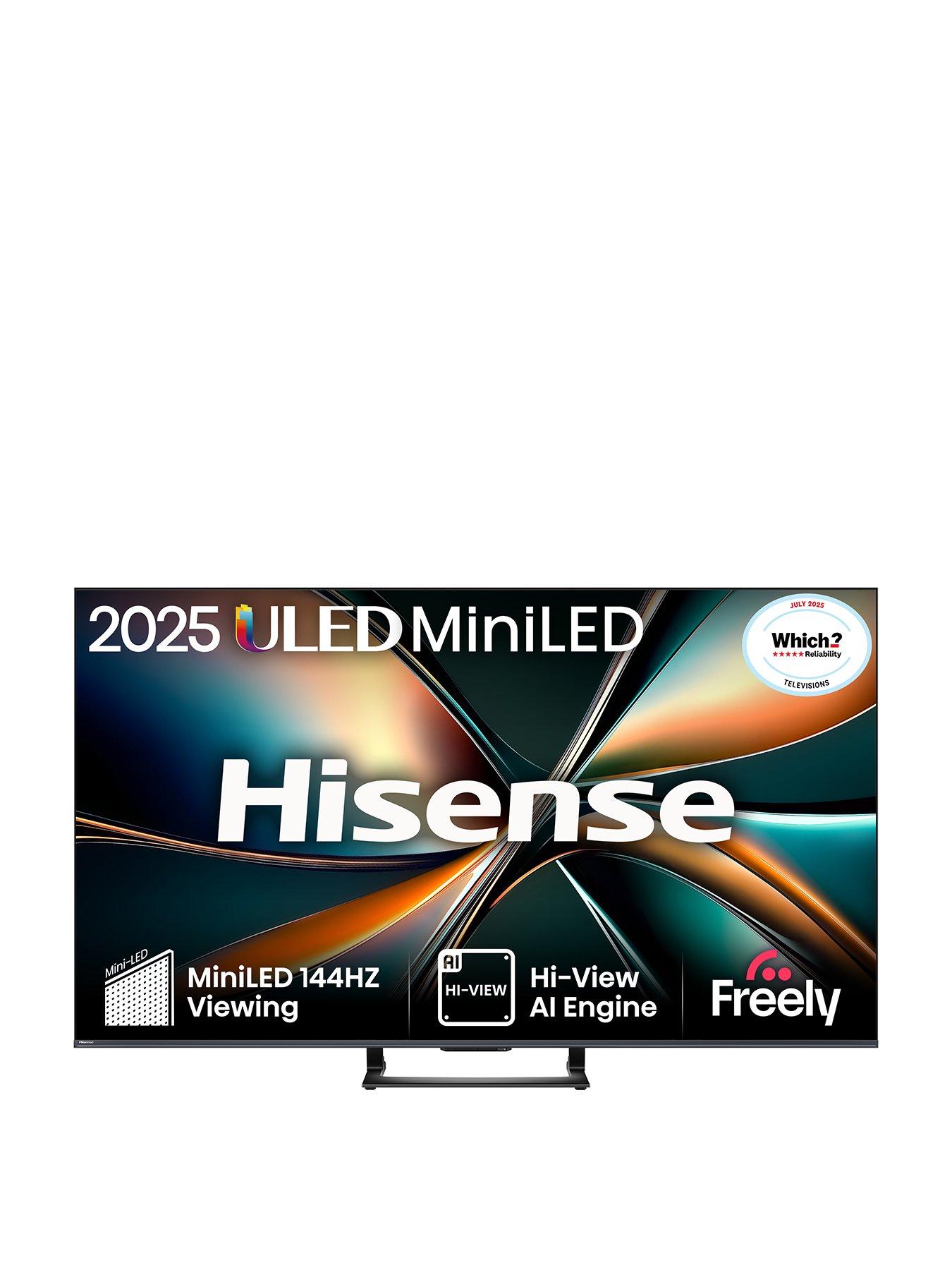 Hisense 65" 65U7QTUK MiniLED 144Hz Smart AI TV with Freely