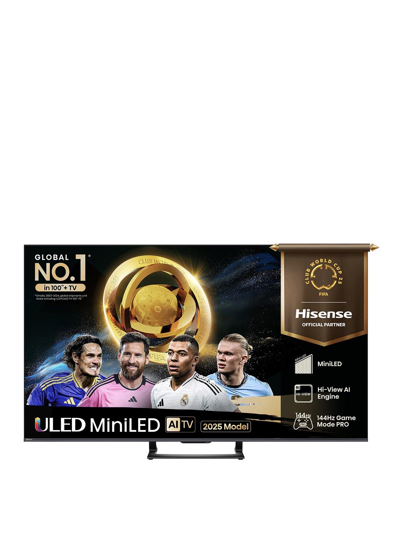 Image 1 of 6 of Hisense Hisense 65" U7QTUK MiniLED QLED 144Hz Smart AI TV with Freely