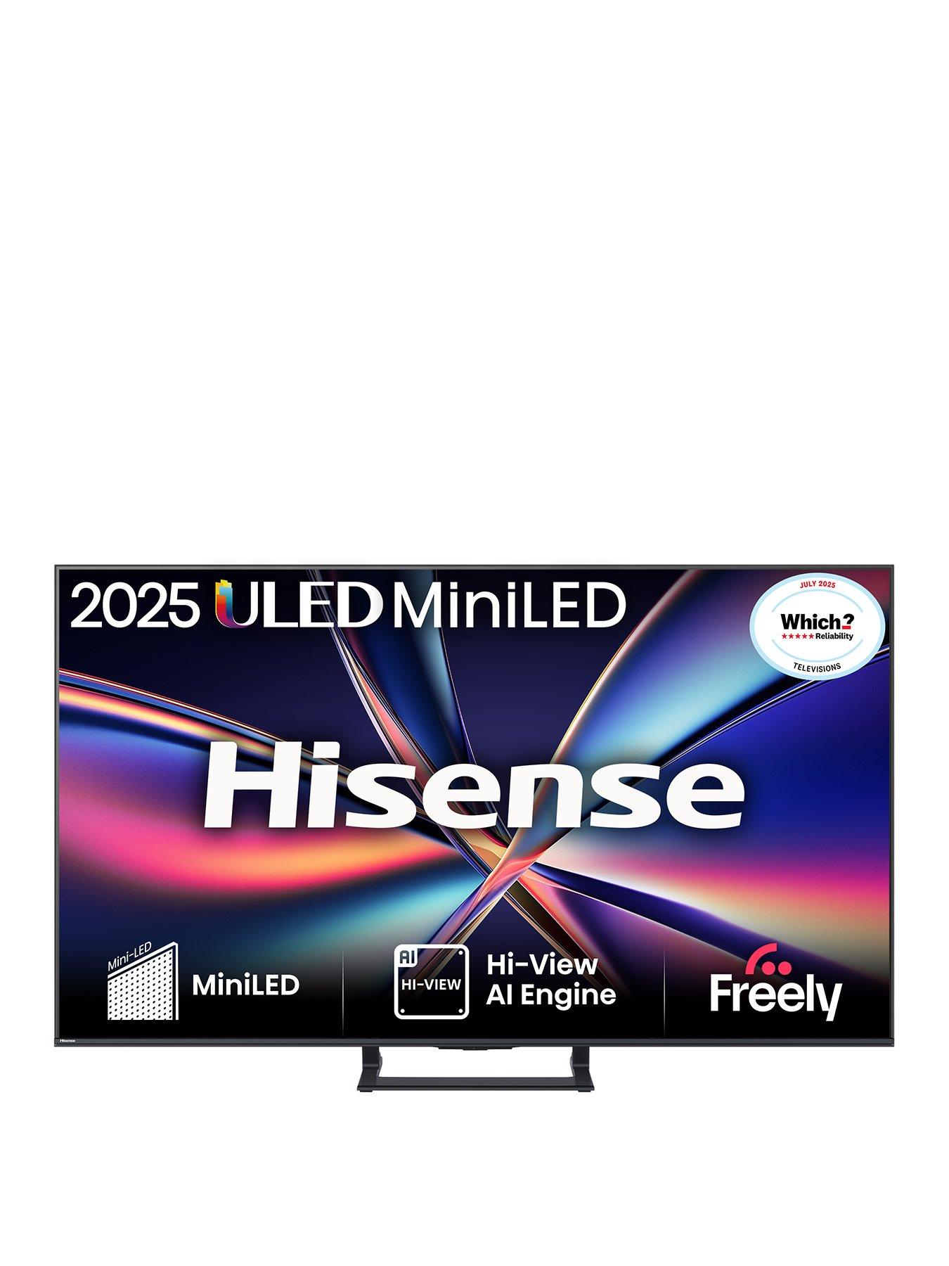Image 1 of 7 of Hisense 65" 65E8QTUK MiniLED 144Hz Smart AI TV with Freely