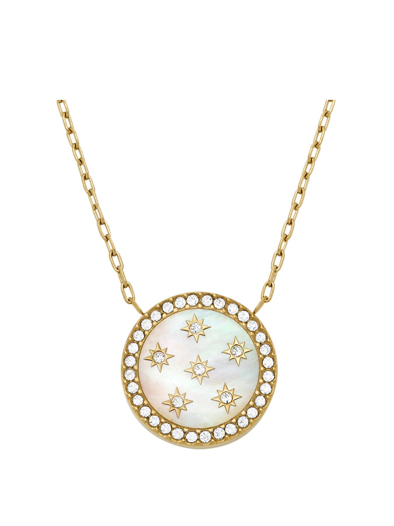 undefined Women's Classic Mother-of-Pearl Gold-Tone Stainless Steel Pendant Necklace, JF04865710