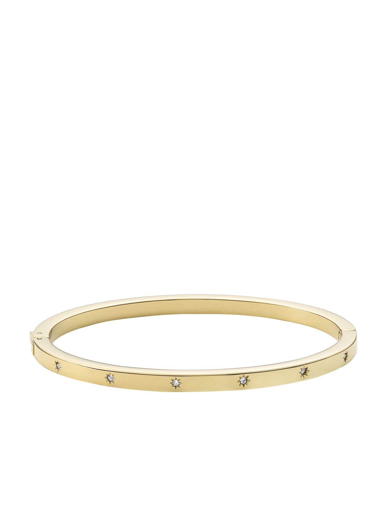 Image 3 of 3 of Fossil Women's Sadie Shine Bright Gold Stainless Steel Cuff Bracelet, JF03872710