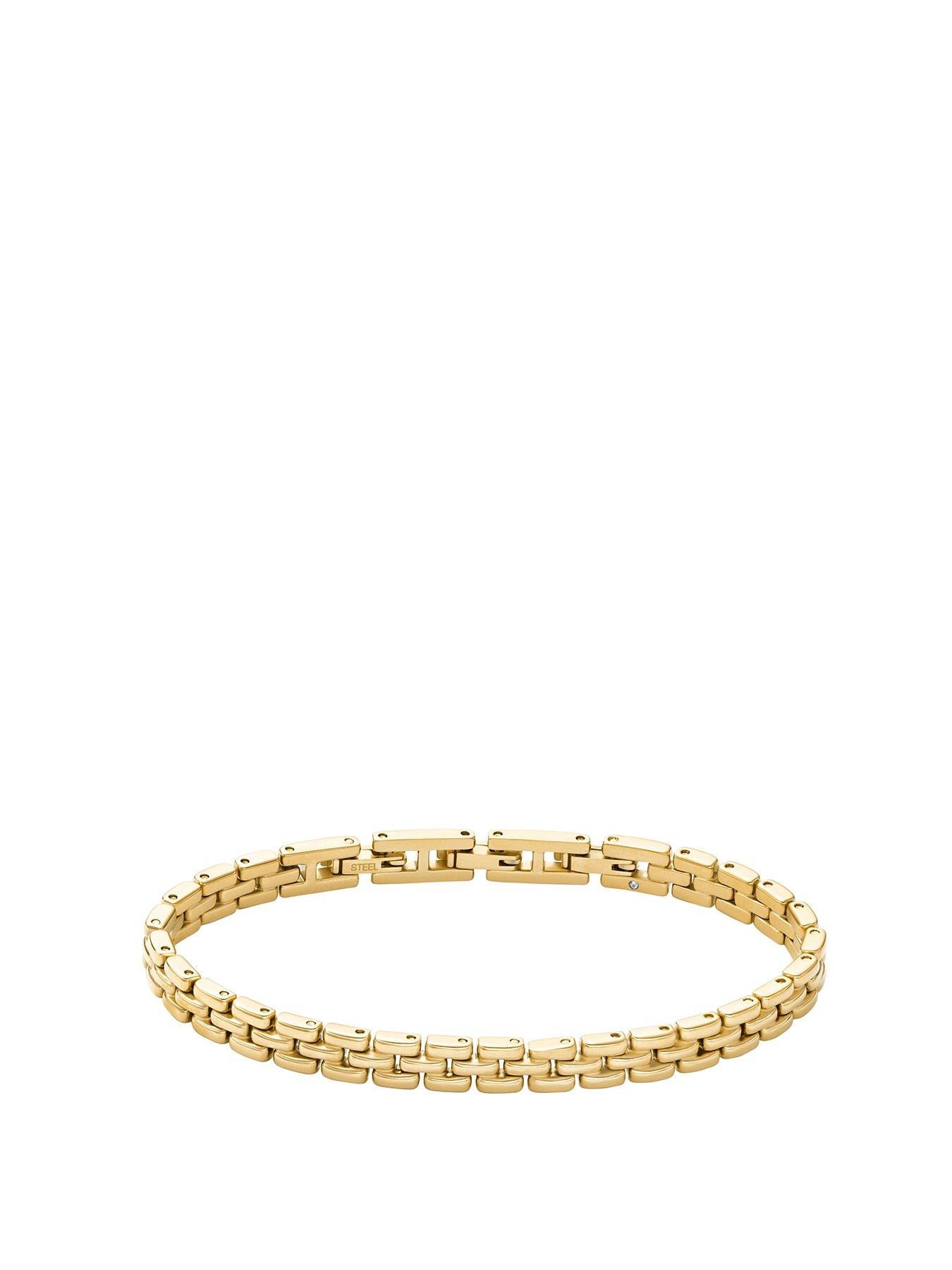  image of fossil-womens-arden-watch-links-gold-tone-stainless-steel-chain-bracelet-jf04901710