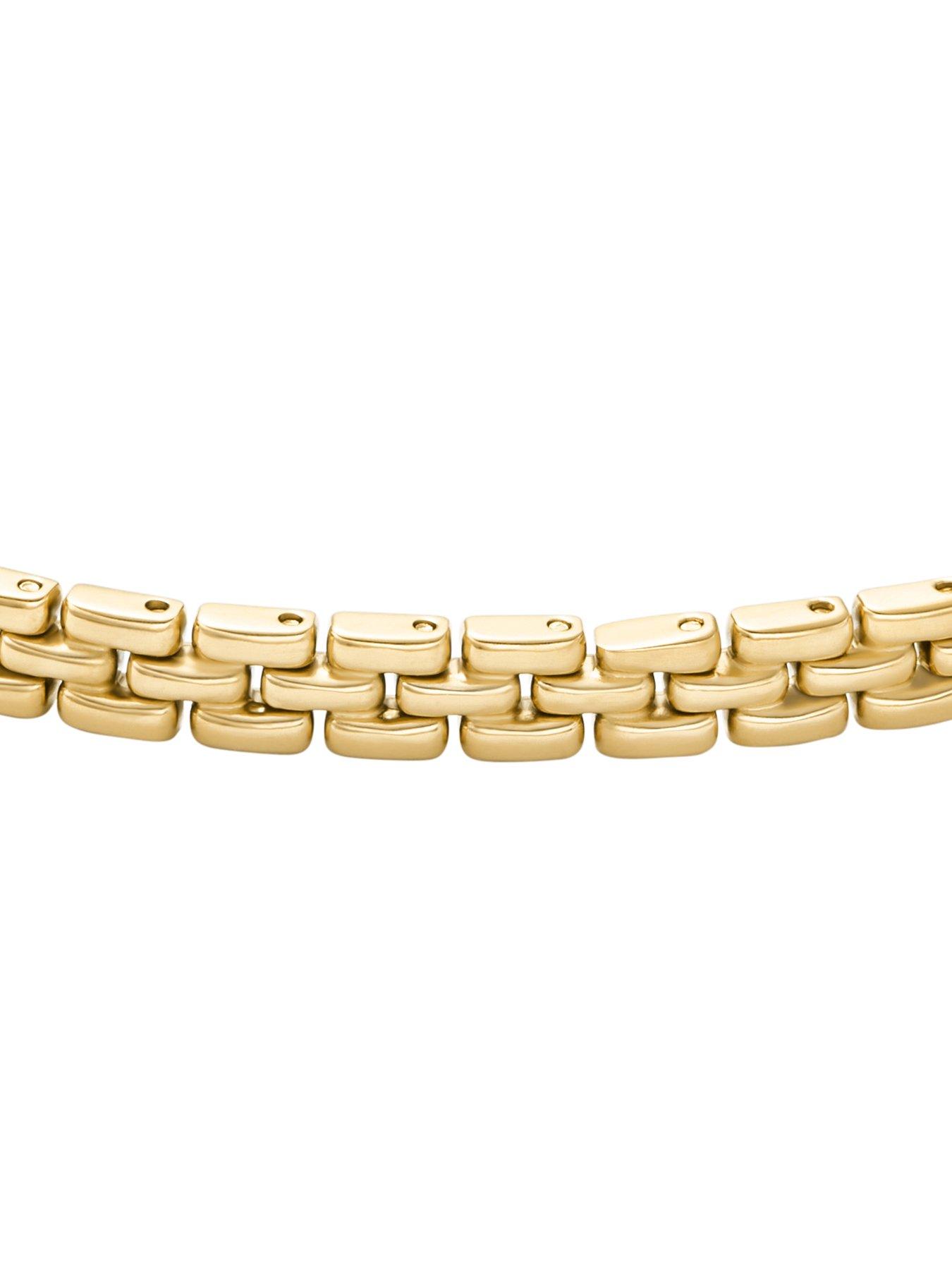  image of fossil-womens-arden-watch-links-gold-tone-stainless-steel-chain-bracelet-jf04901710