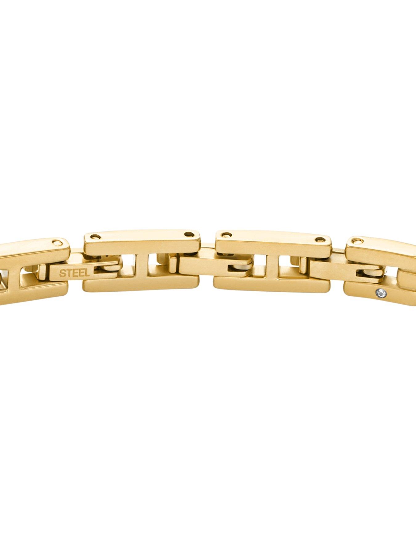  image of fossil-womens-arden-watch-links-gold-tone-stainless-steel-chain-bracelet-jf04901710