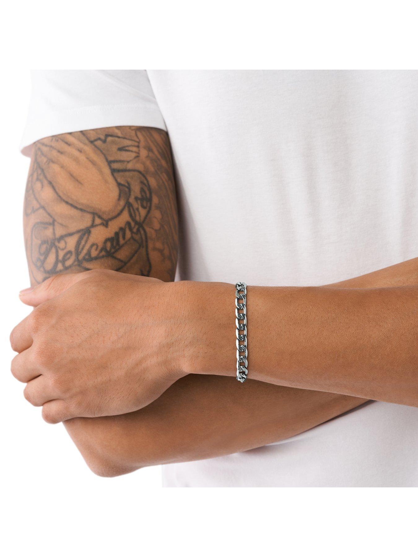 Image 2 of 3 of Diesel Men's Stainless Steel Chain Bracelet Dx1338040 - Silver