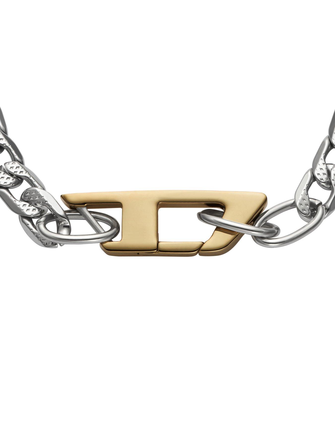 Image 3 of 3 of Diesel Men's Stainless Steel Chain Bracelet Dx1338040 - Silver