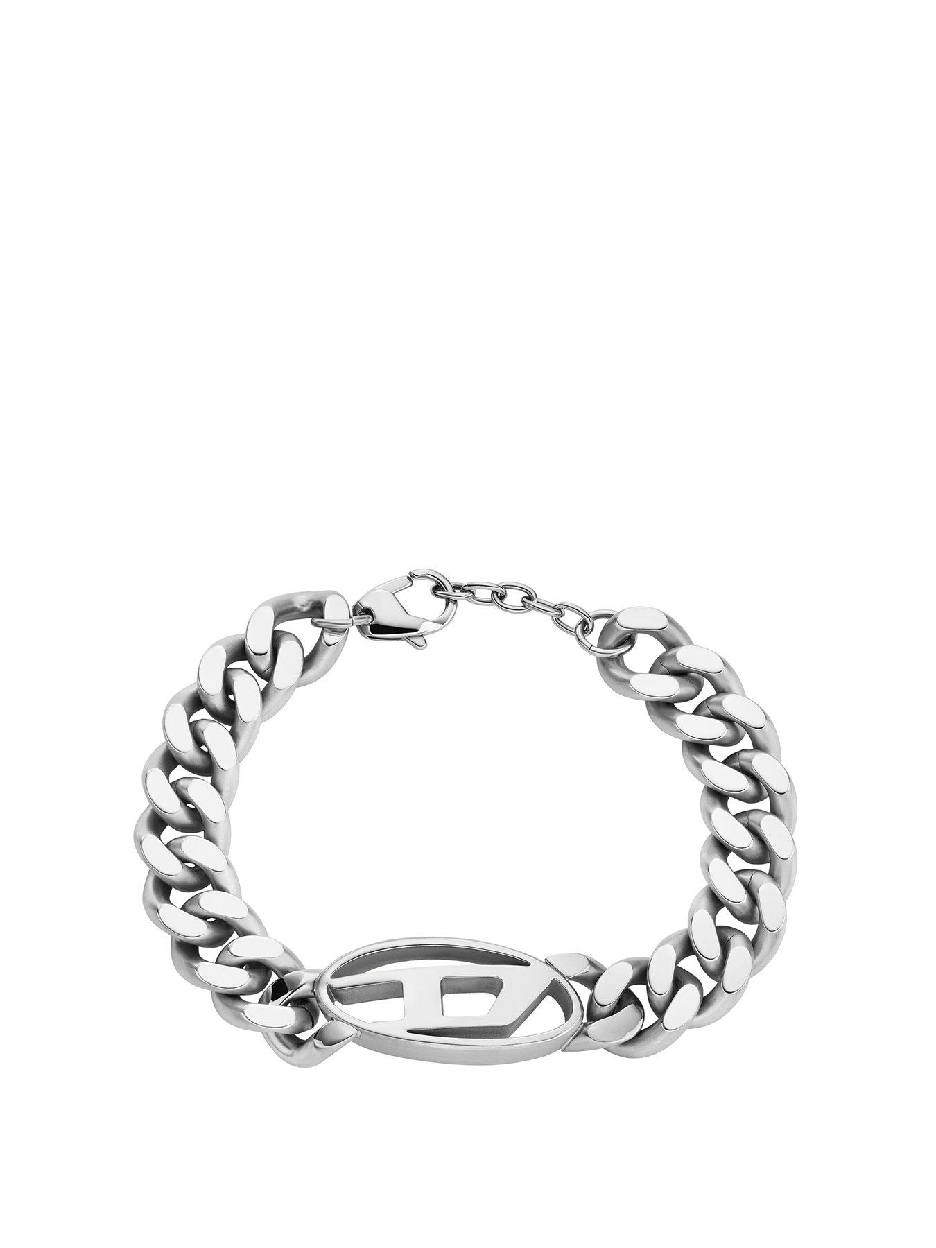 undefined Men's Stainless Steel Chain Bracelet, Dx1432040 - Silver