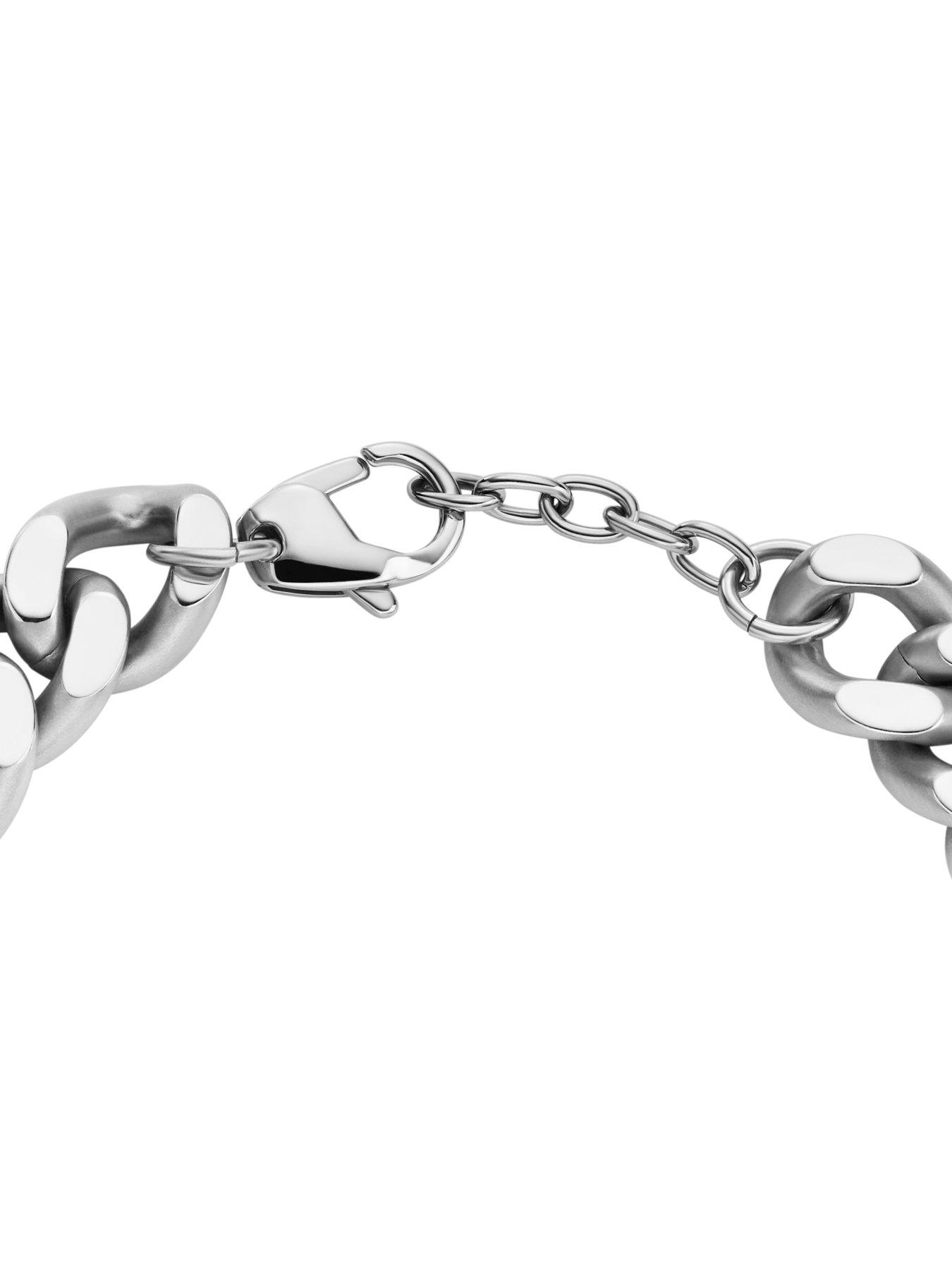 Image 3 of 3 of Diesel Men's Stainless Steel Chain Bracelet, Dx1432040 - Silver